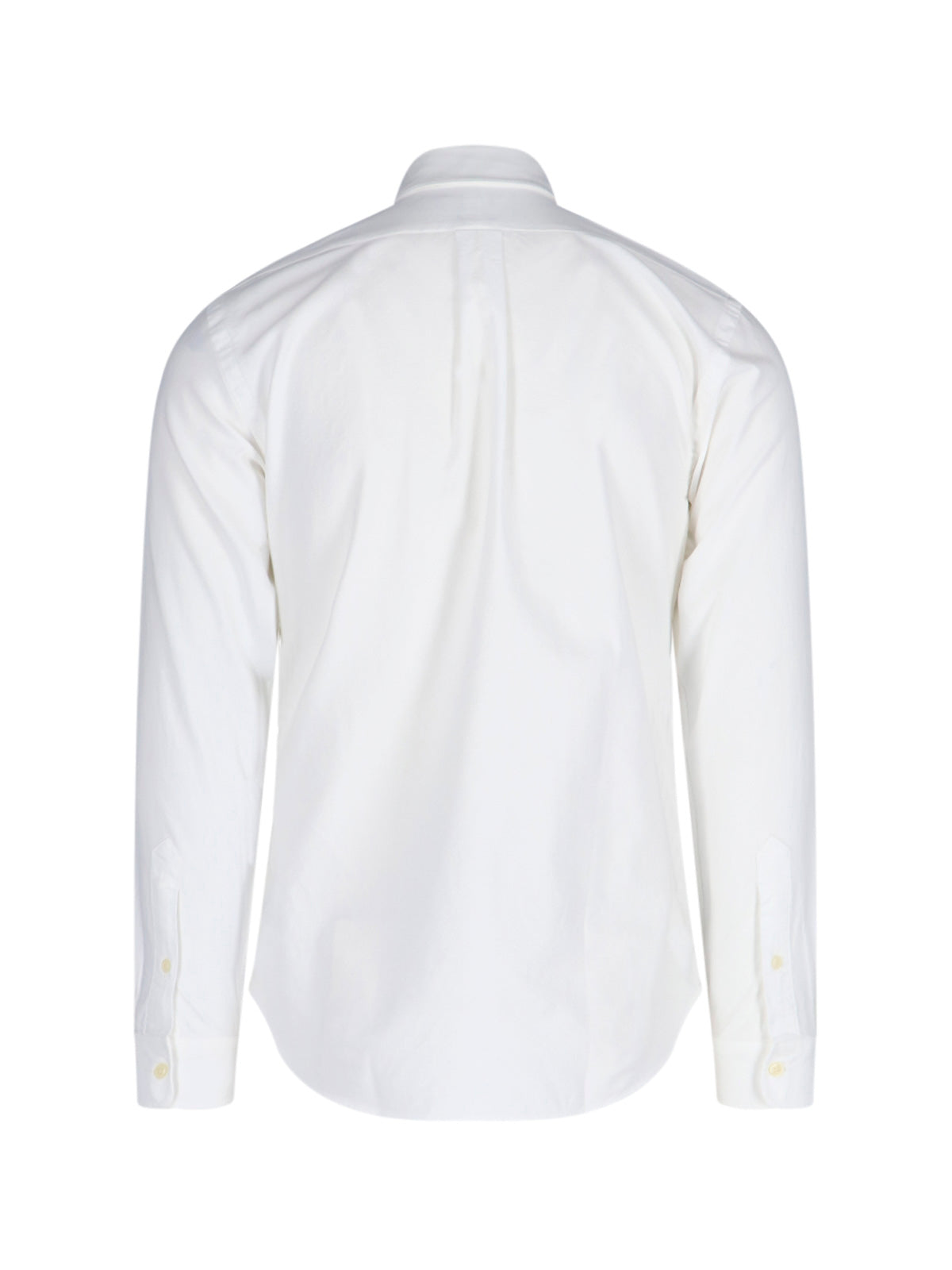 Crisp White Button-Down Shirt With Tailored Fit