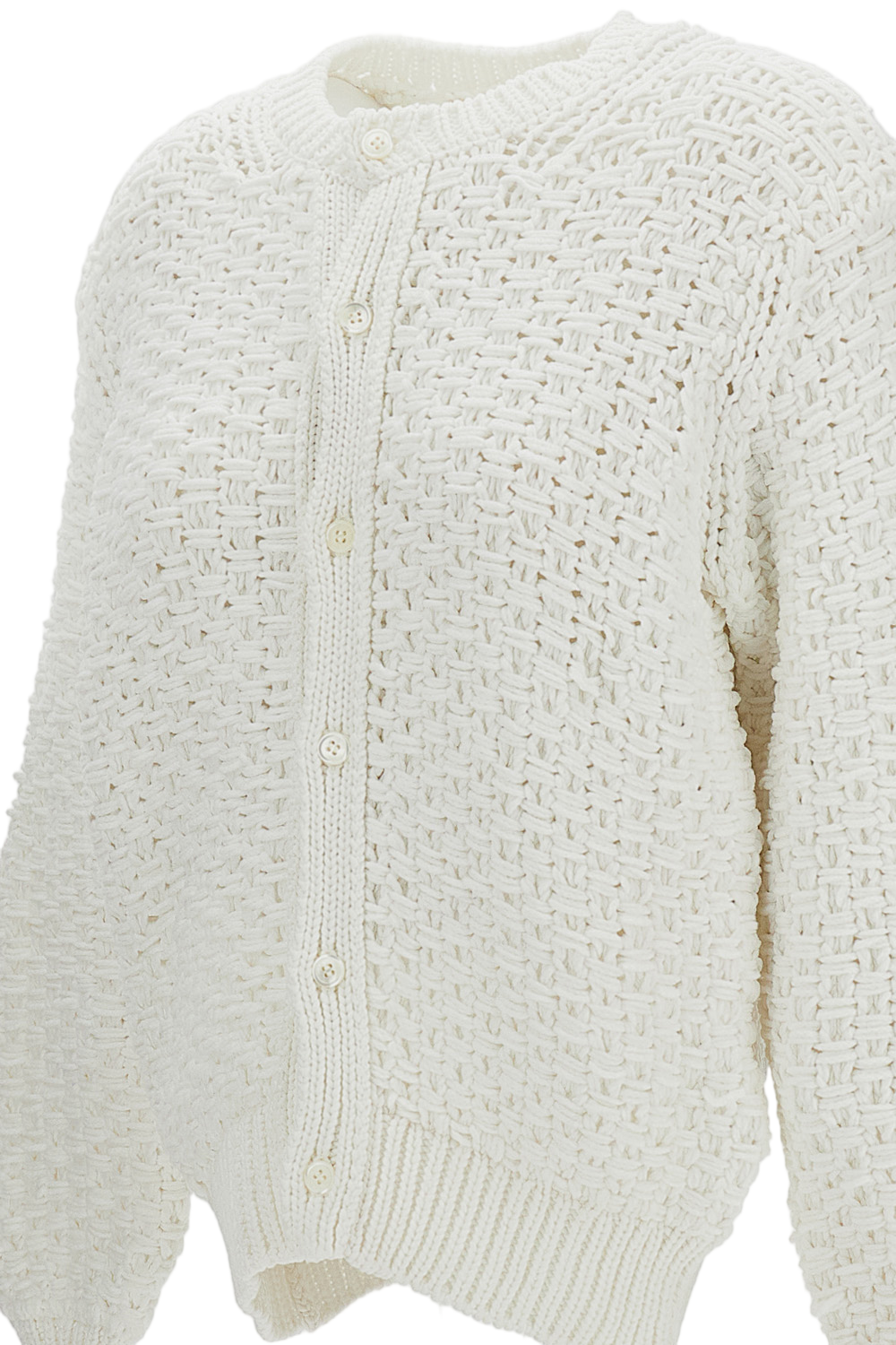 Cropped Cable-Knit Cardigan