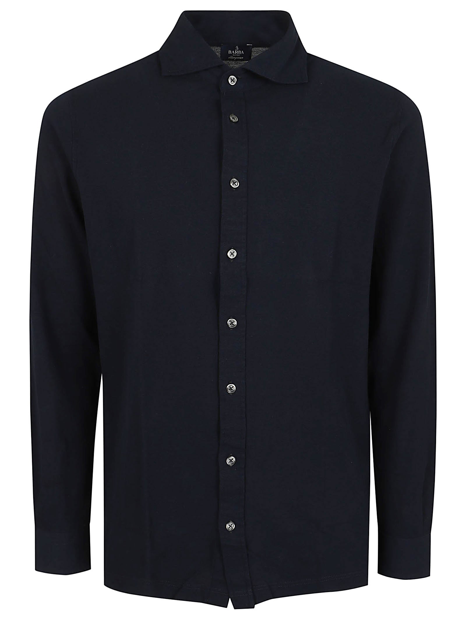 Oversized Black Shirt with Classic Collar