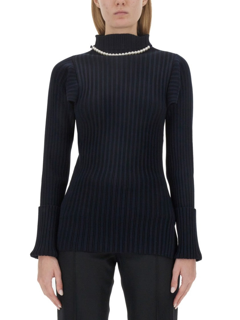 Ribbed Stretch Knit Top
