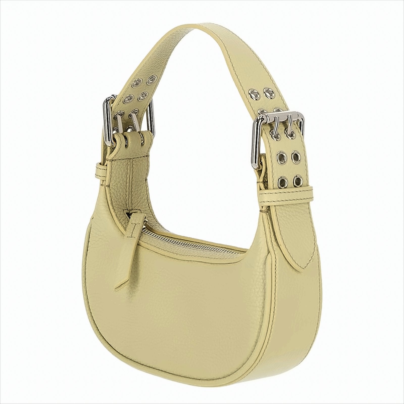 Structured Mini Tote Bag in Grained Leather