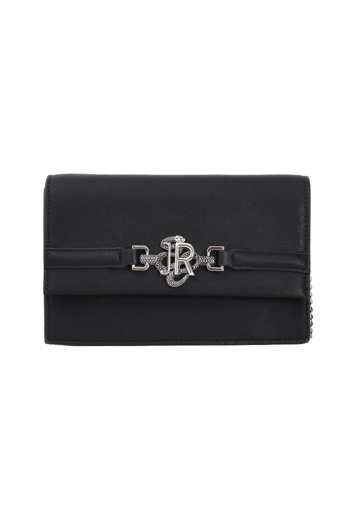 Rectangular Shoulder Bag with Silver Logo