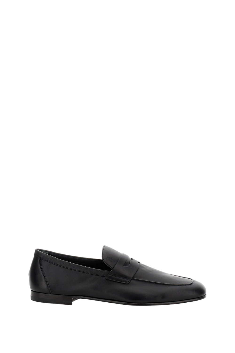 Classic Leather Moccasin With Subtle Monogram Detail