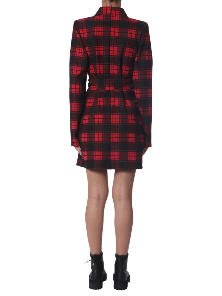 Wrap-Style Mini Dress With V-Neckline