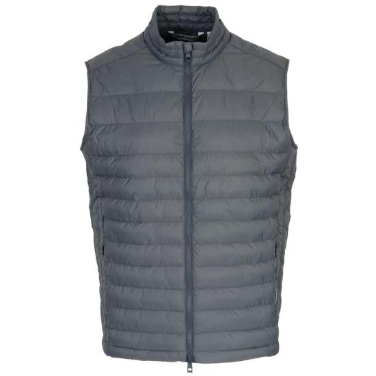 Quilted Vest with Stand-Up Collar and Side Pockets