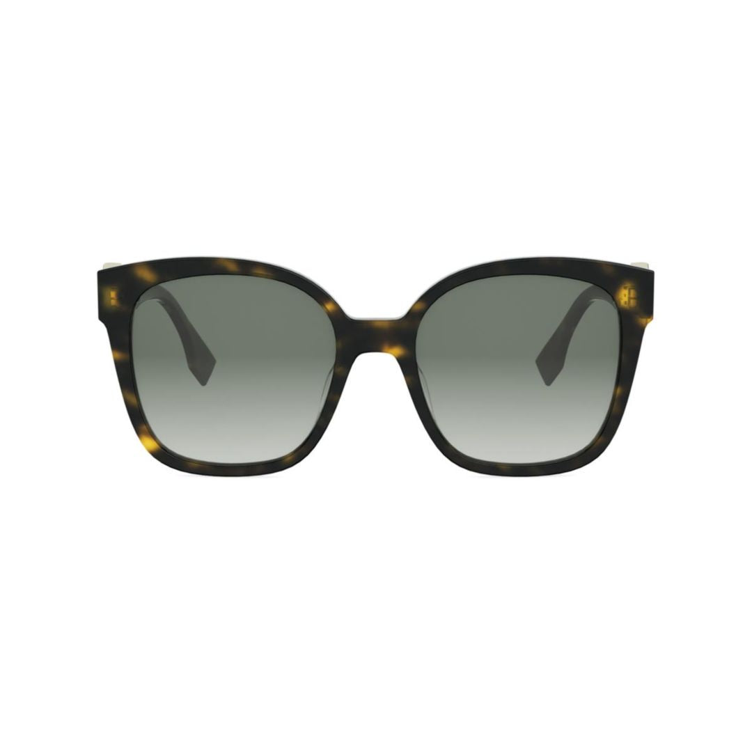 Fe40186i Tortoiseshell Pattern Square Frame Sunglasses