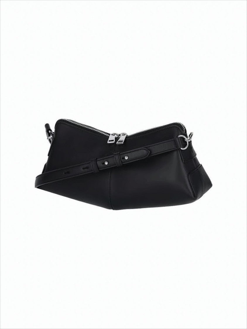 Elongated Crossbody Bag in Smooth Calf Leather