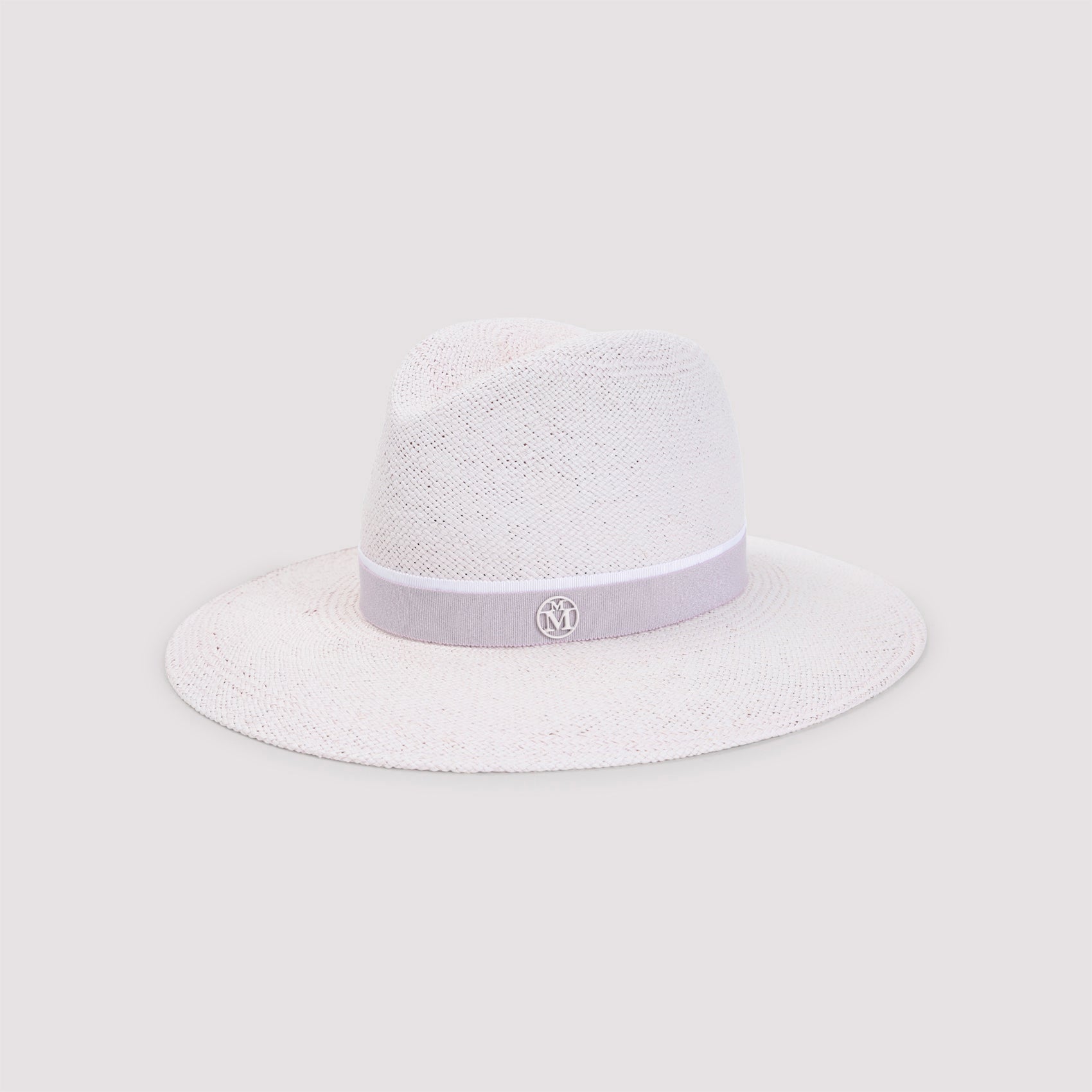 Woven Wide-Brimmed Hat with Textured Finish and Structured Crown