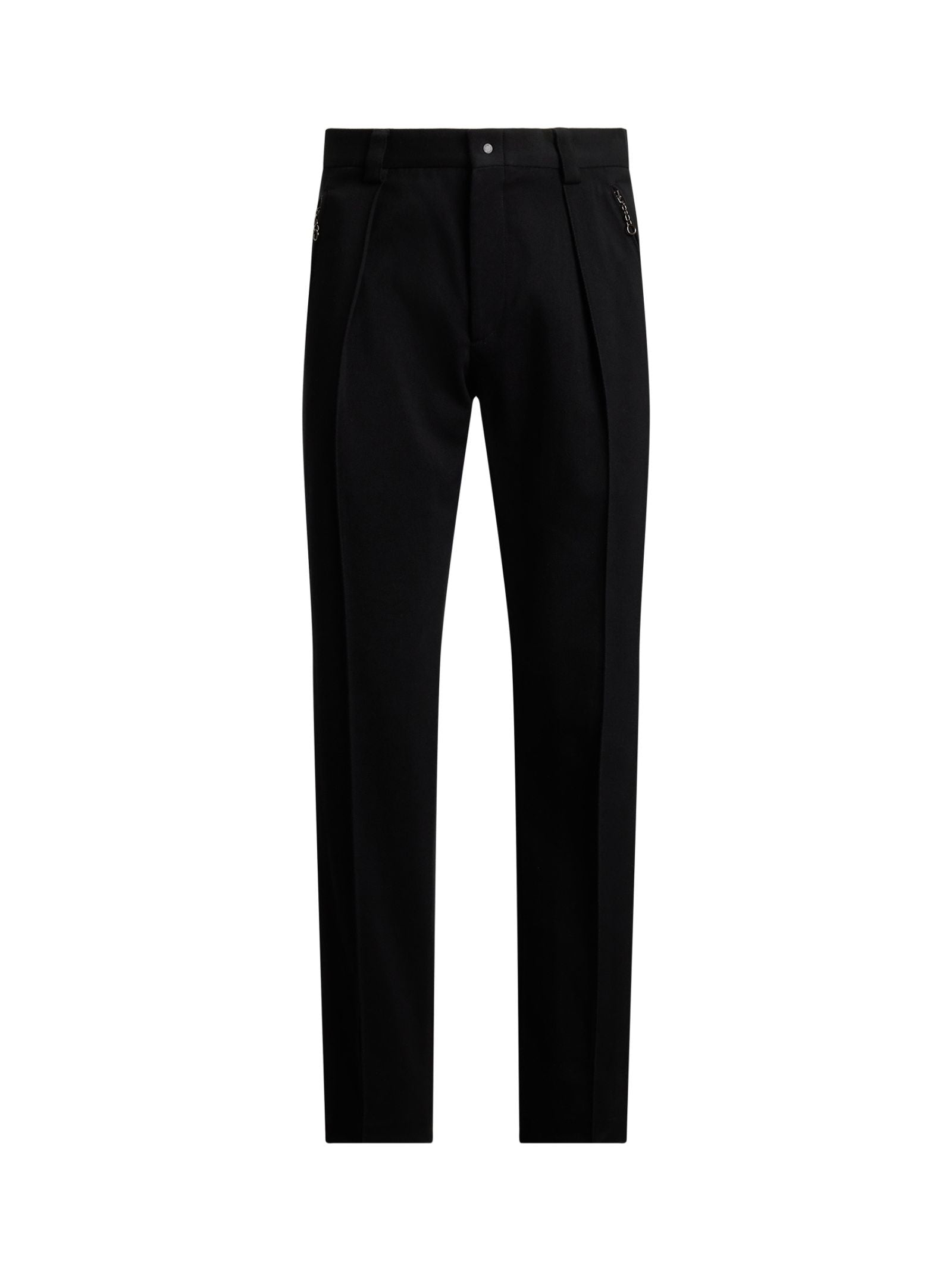 Slim Fit Trousers With Chain-Detail Pockets