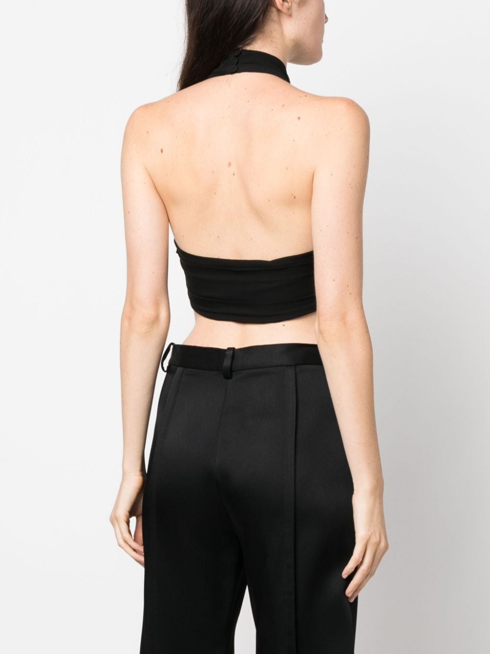 Backless Silk Crop Top