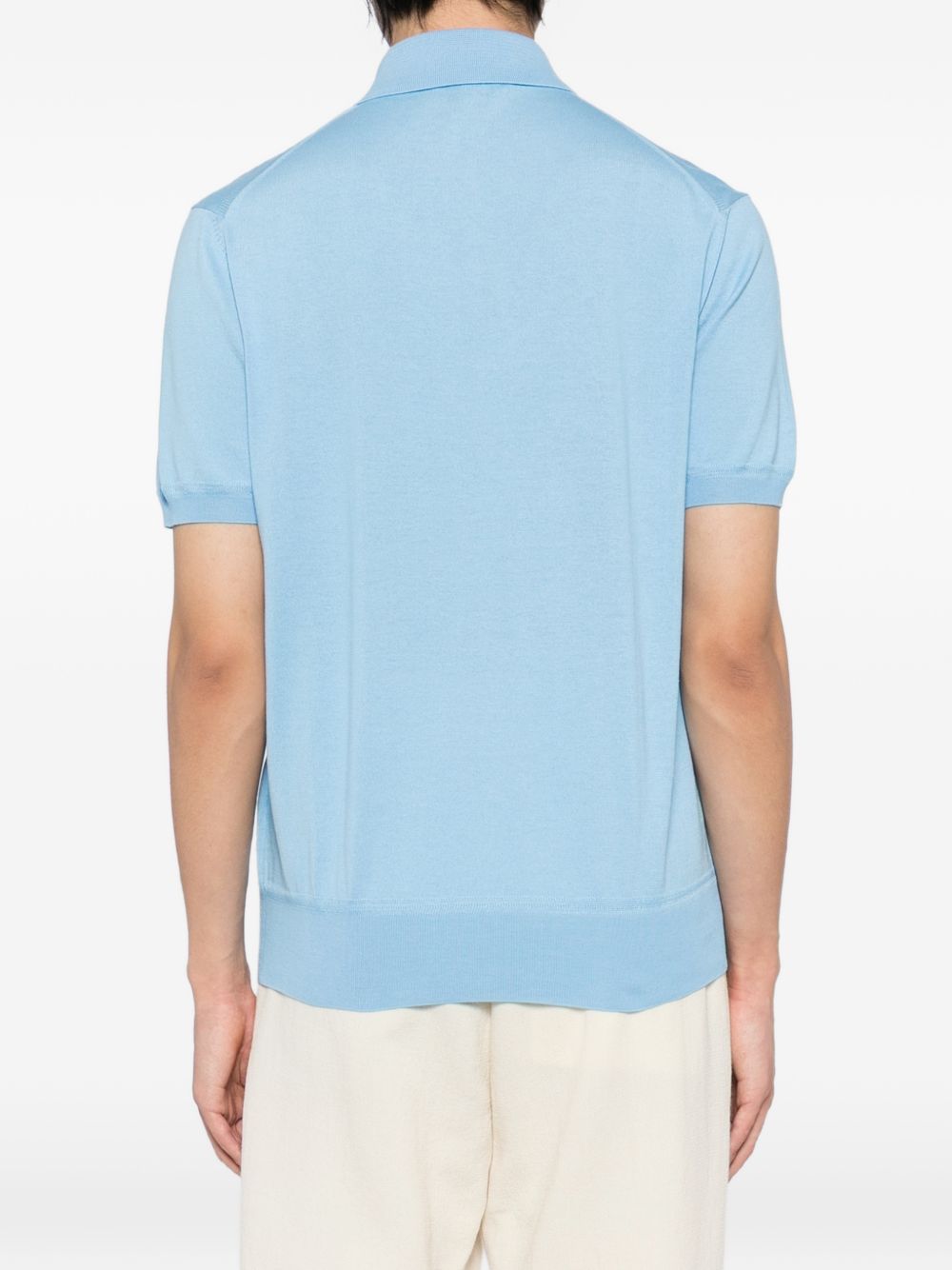Short-Sleeve Light Blue Polo Shirt