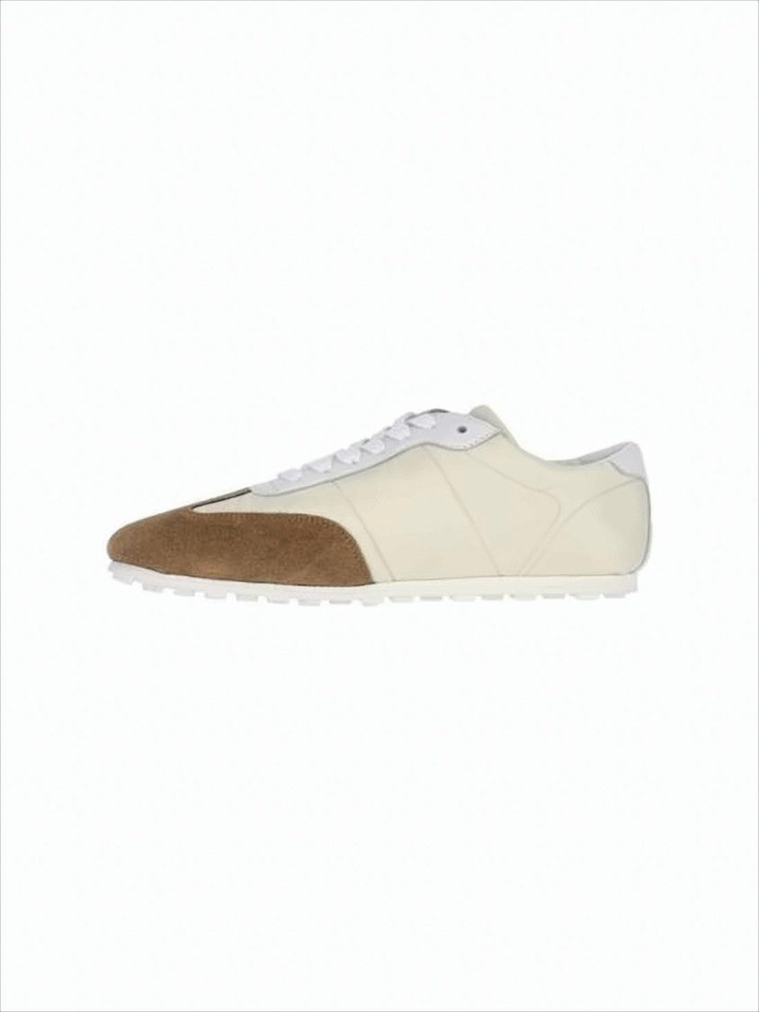 Smooth Polyamide Sneakers with Suede Accents