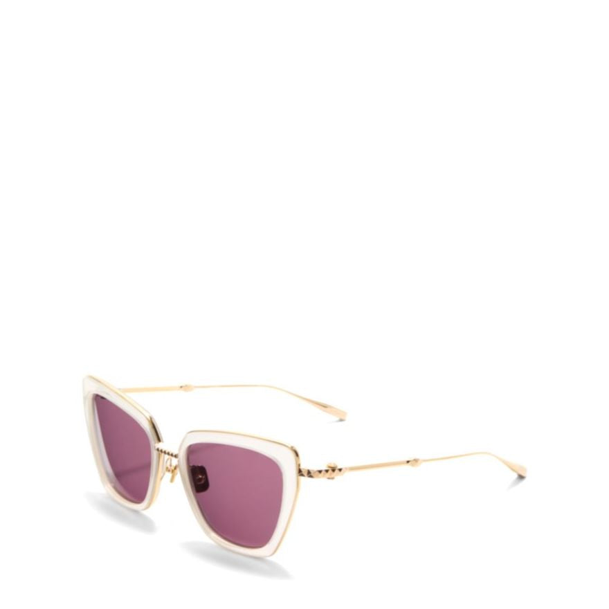 V - Daydream Ii Translucent White Cat-Eye Sunglasses