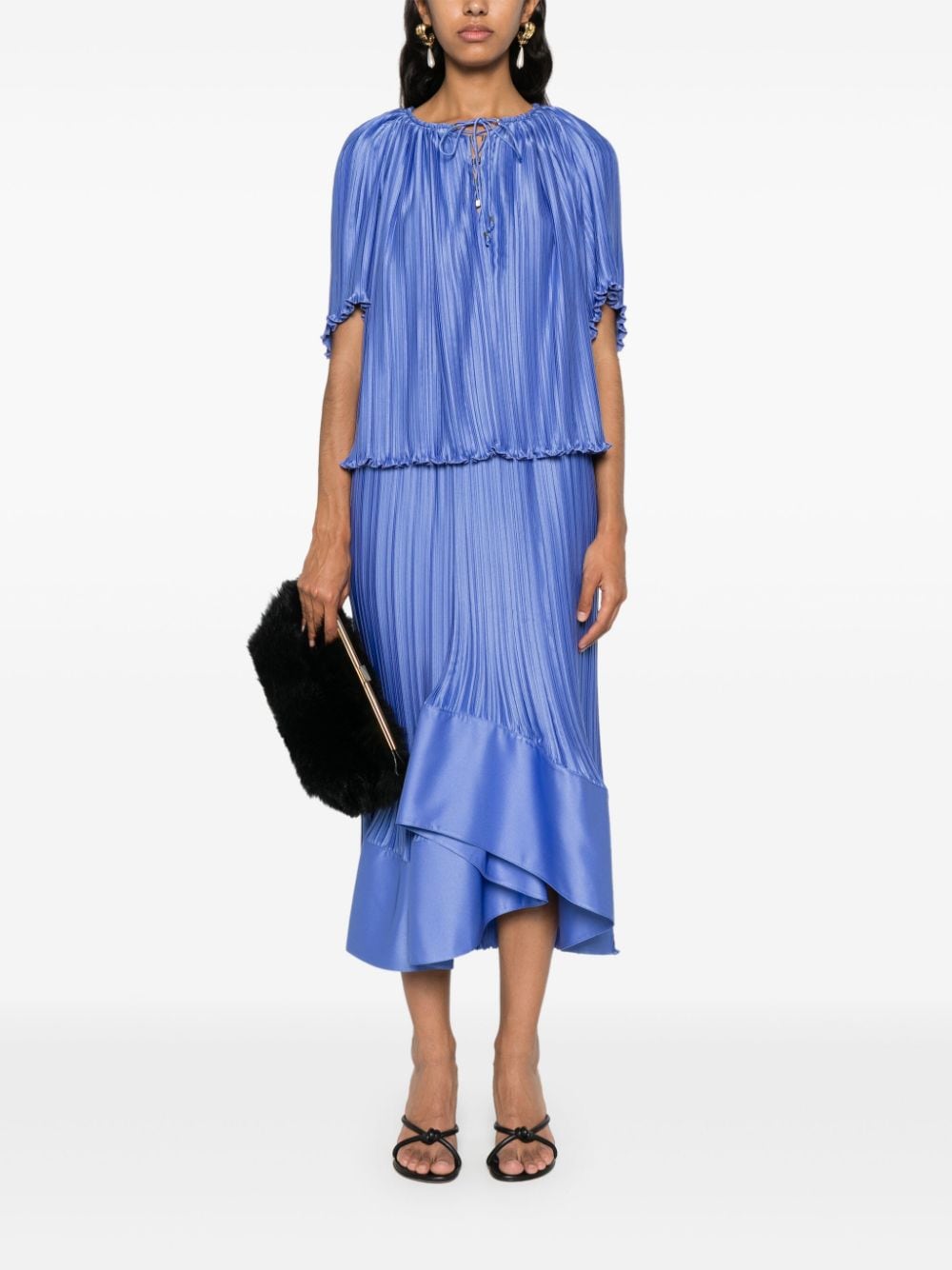 Charmeuse Plissé Top