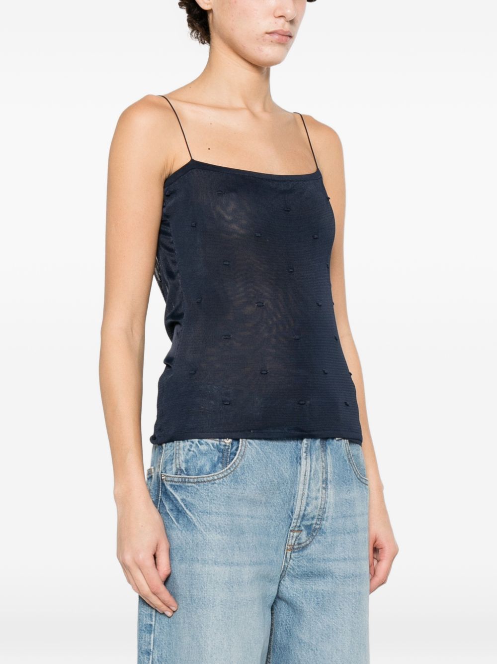 Dark Blue Spaghetti Strap Top