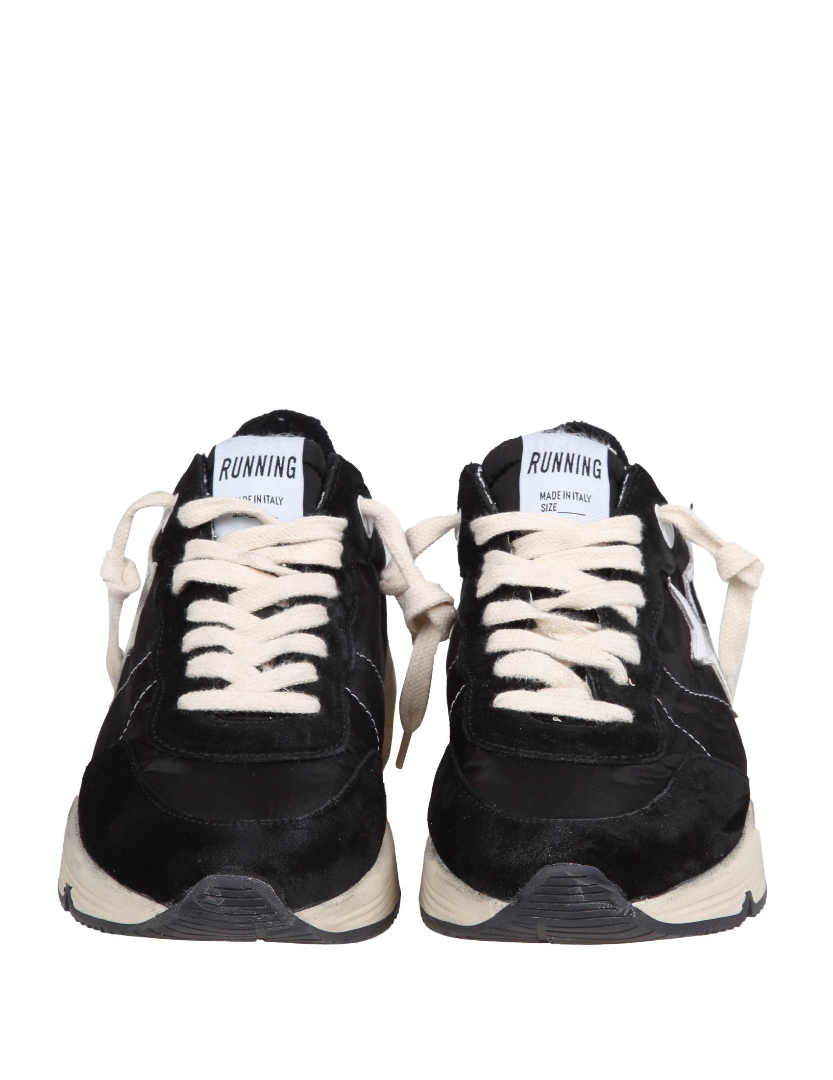 Running Sun Sneakers In Suede Color Black/White