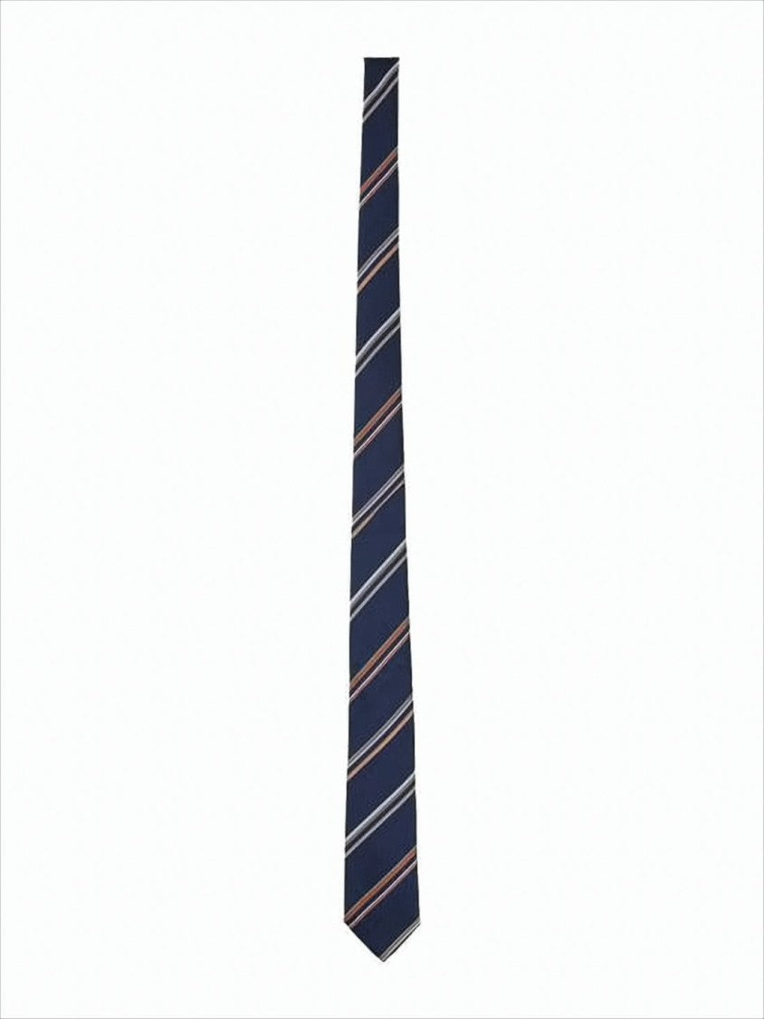 Silk Tie with Classic Diagonal Stripes