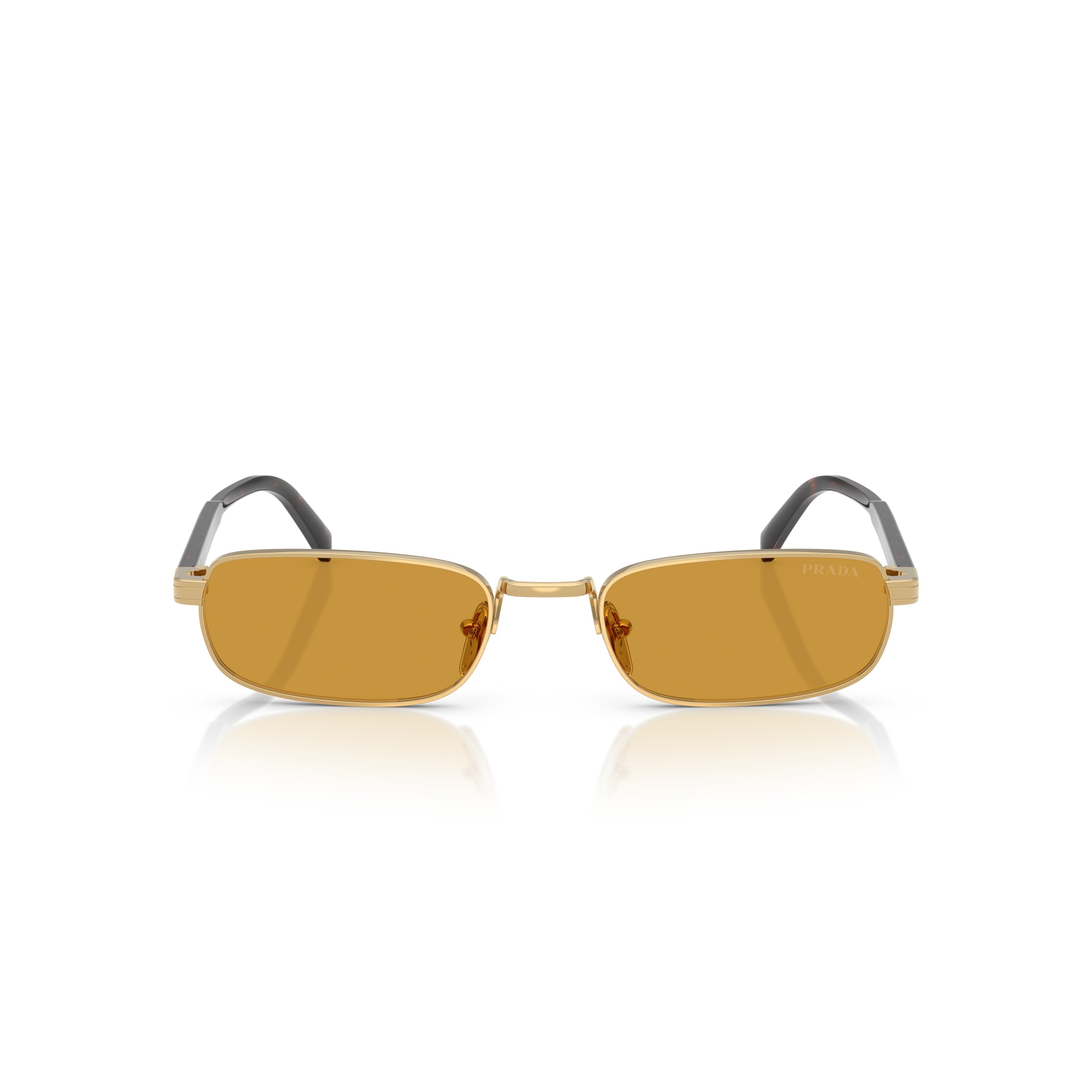 0pr B54s Amber-Tinted Rectangular Sunglasses