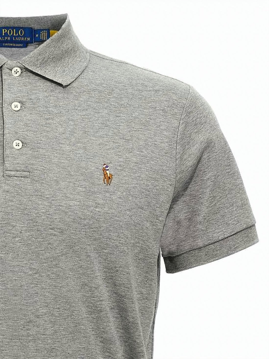 Classic Short-Sleeve Polo with Textured Fabric