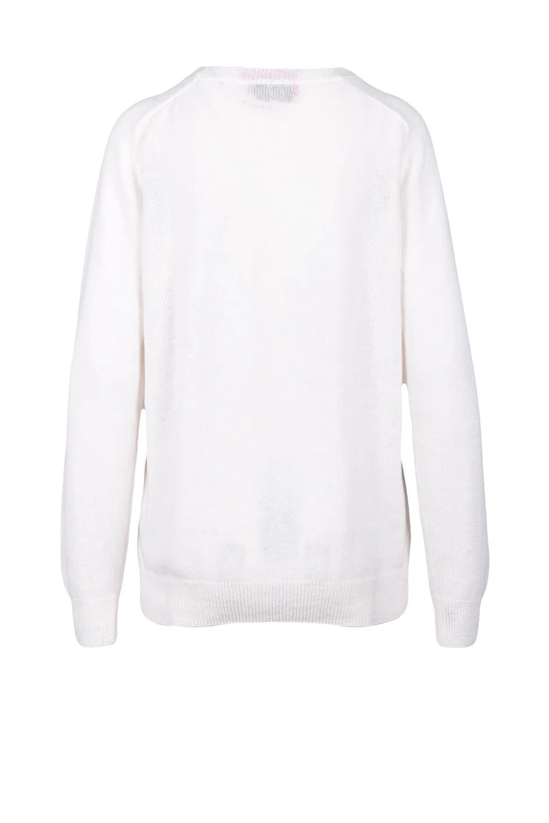 100% Cashmere Sweater - White