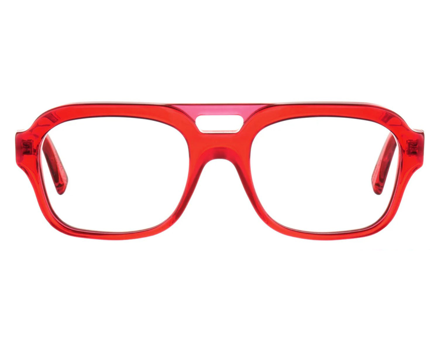 Finn Translucent Red Pilot Sunglasses