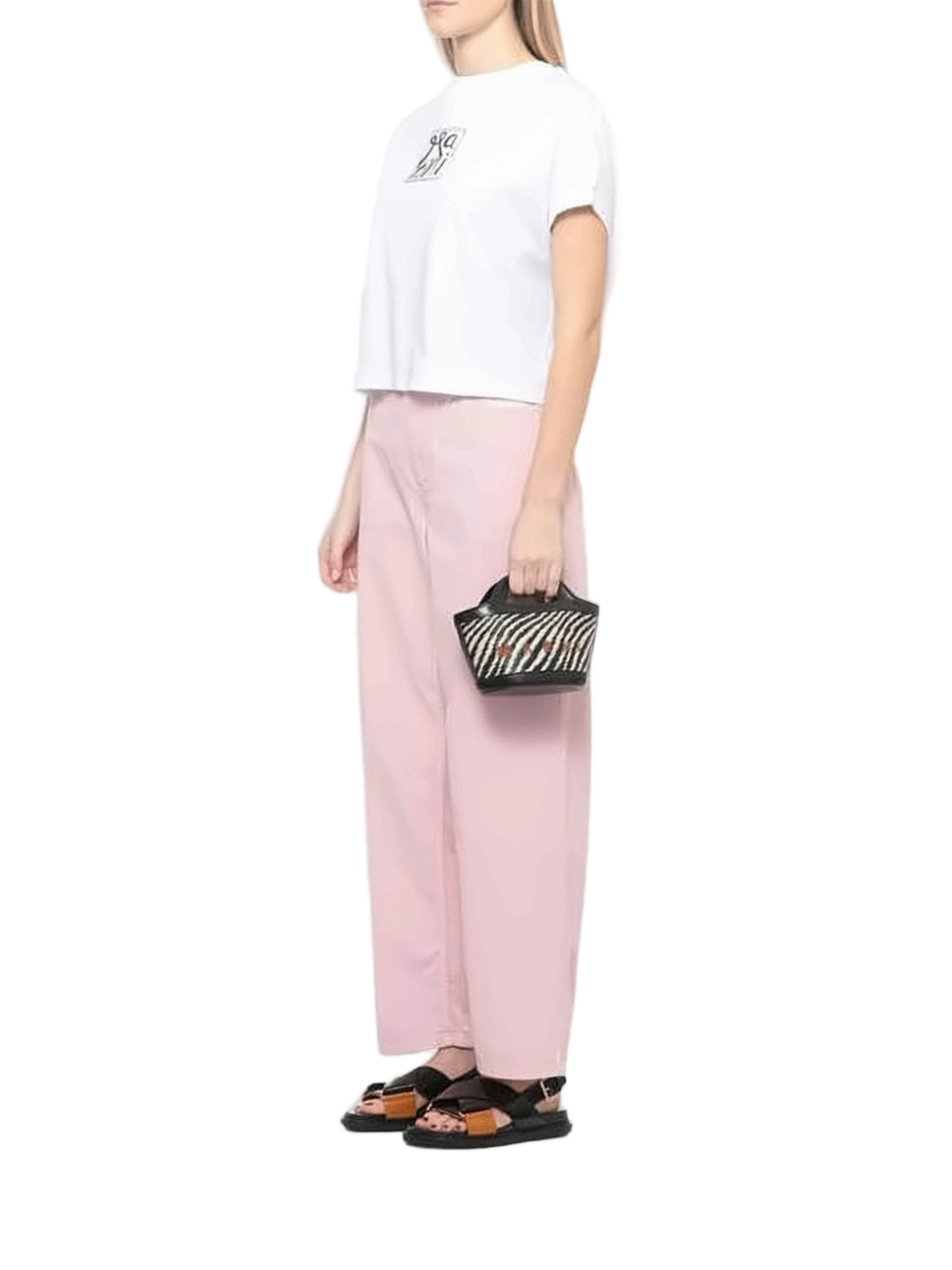 Structured Tote Bag with Woven Pattern