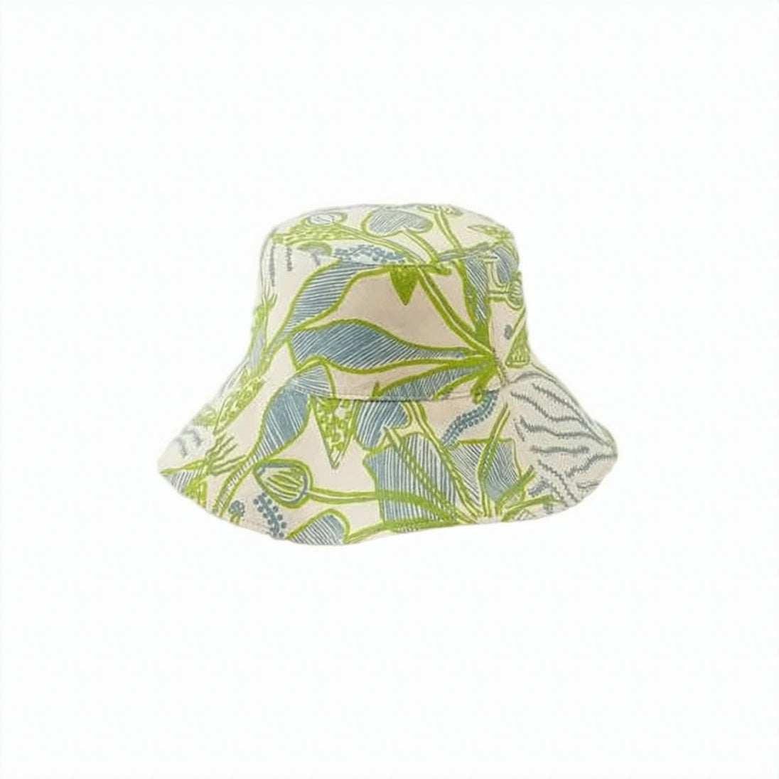 Botanical Print Linen Bucket Hat