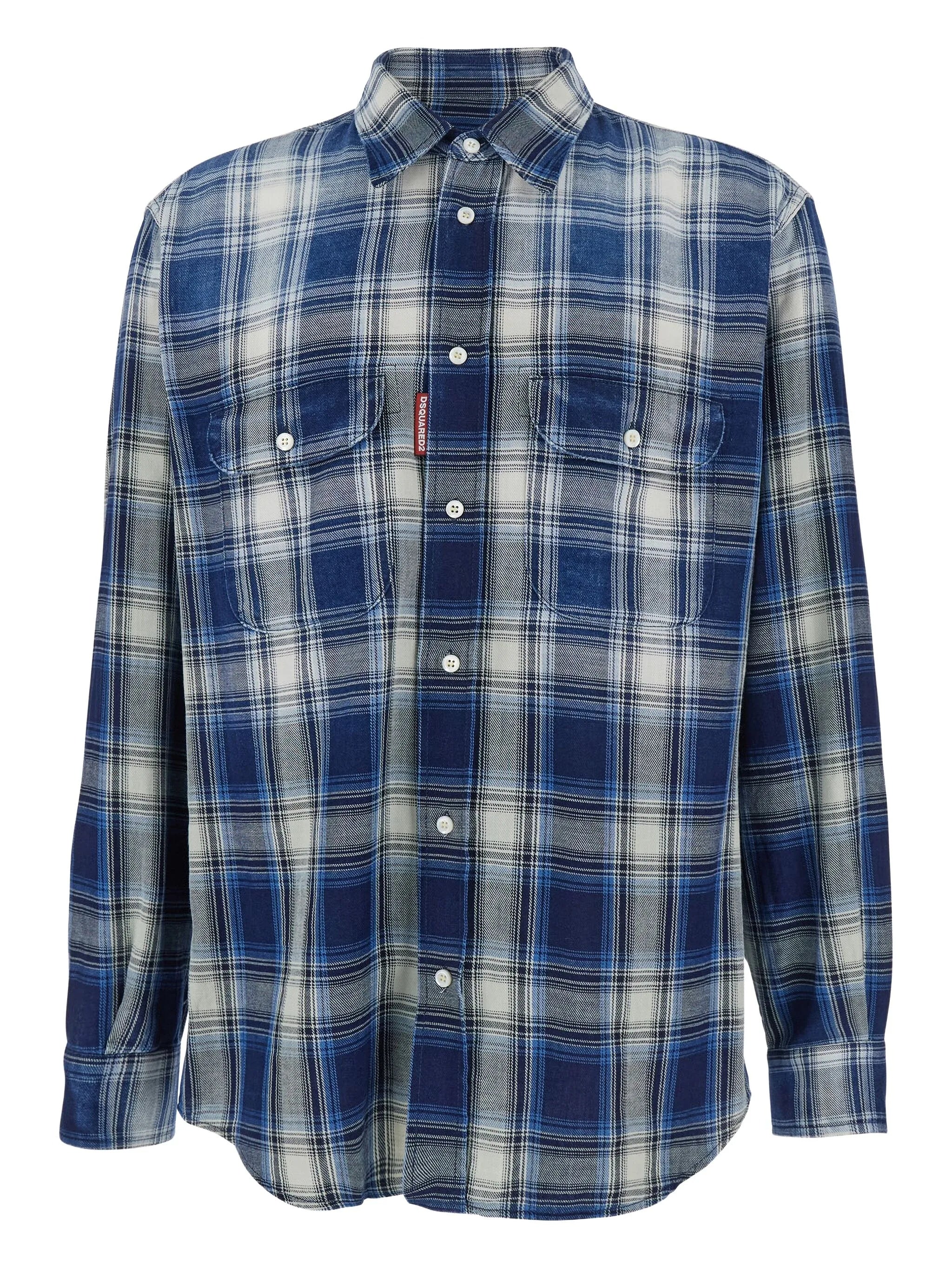 Canadian Vintage Blue/White Plaid Cotton Shirt