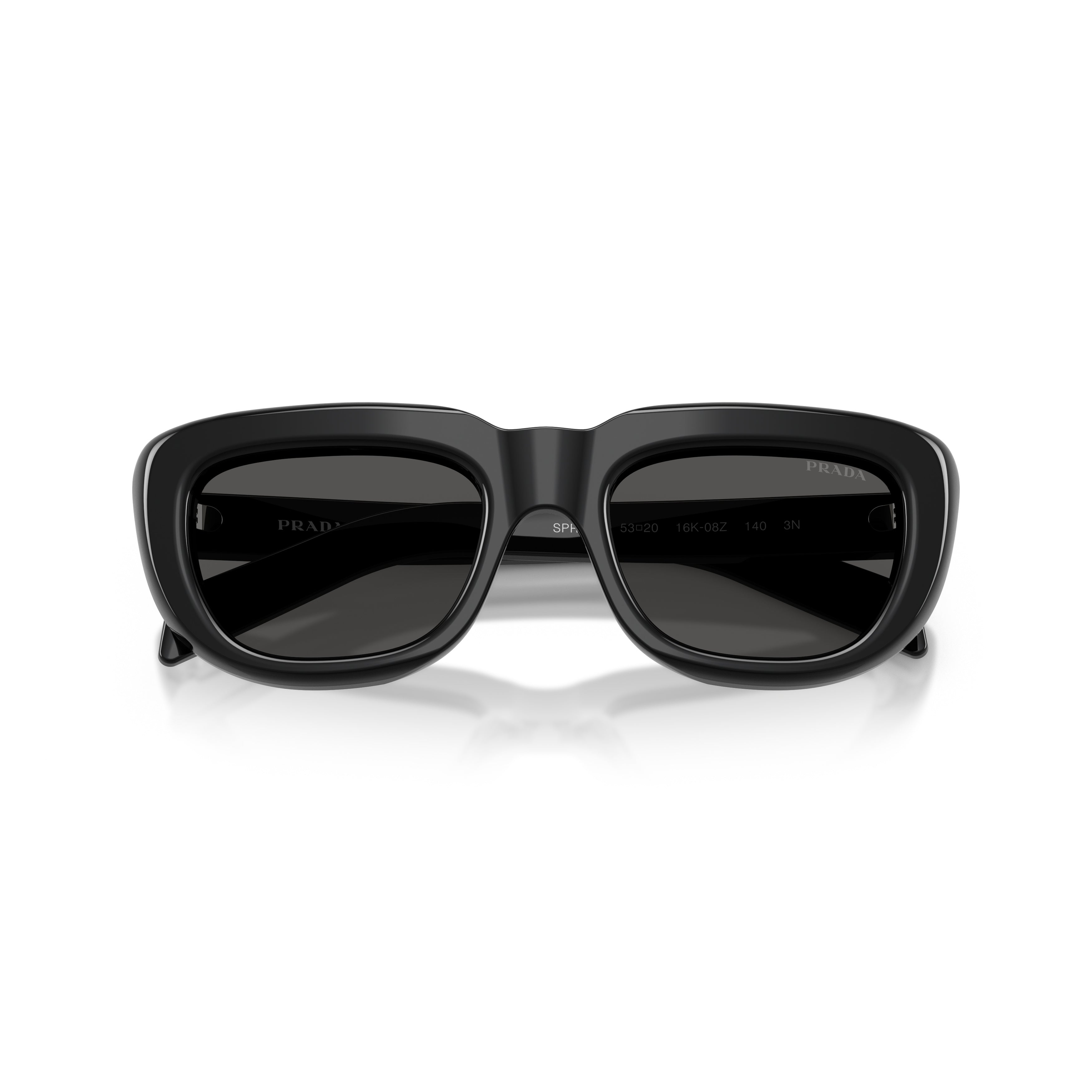 0pr D07s Rectangular Black Acetate Sunglasses