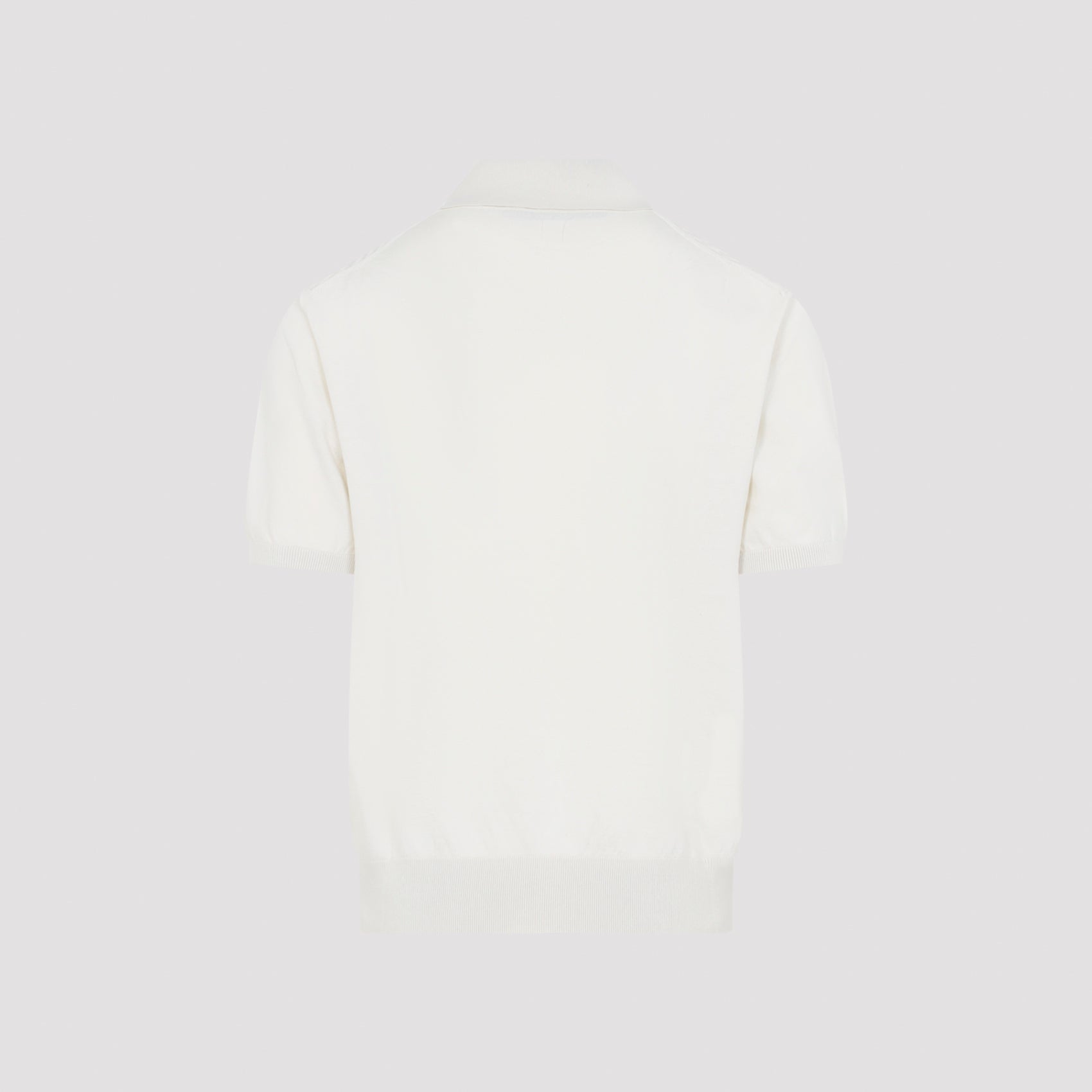 Short-Sleeved Polo Shirt With Textured Finish