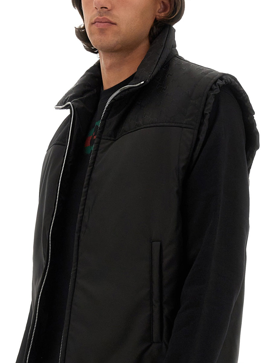 Nylon Vest with Integrated GG Motif