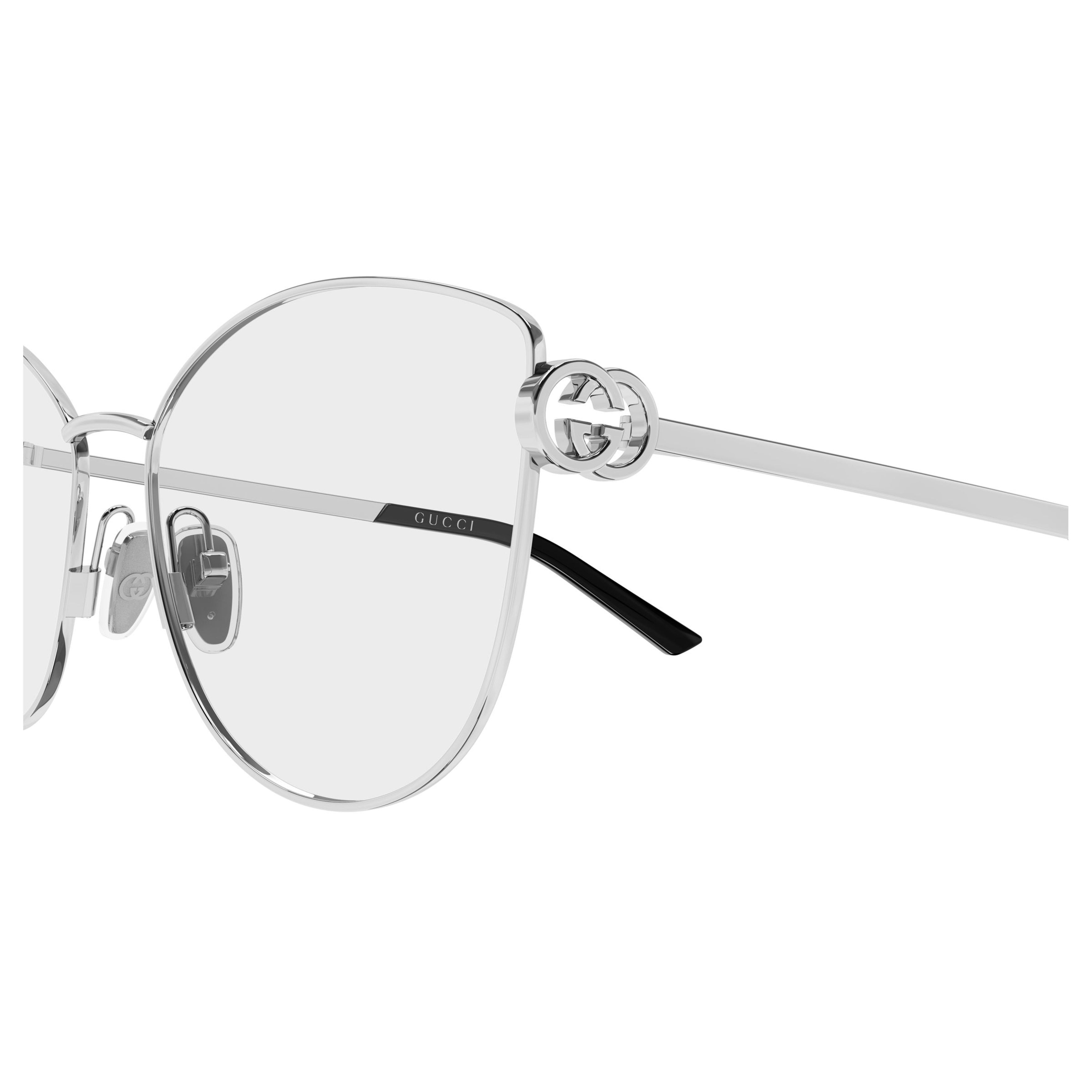 Gg2049o Silver-Toned Cat-Eye Eyeglasses