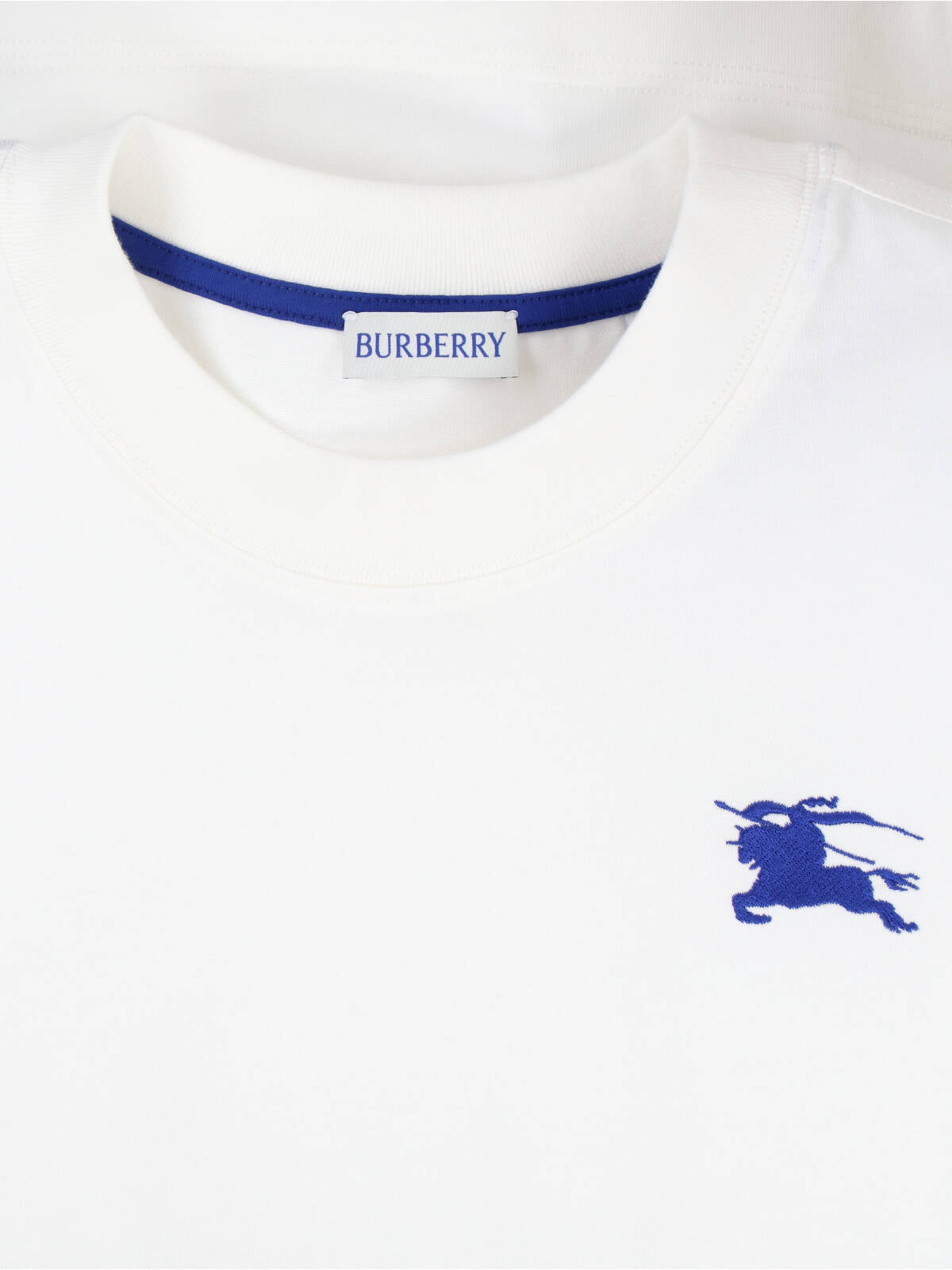 "Ekd" T-Shirt In White Cotton, Crew Neck