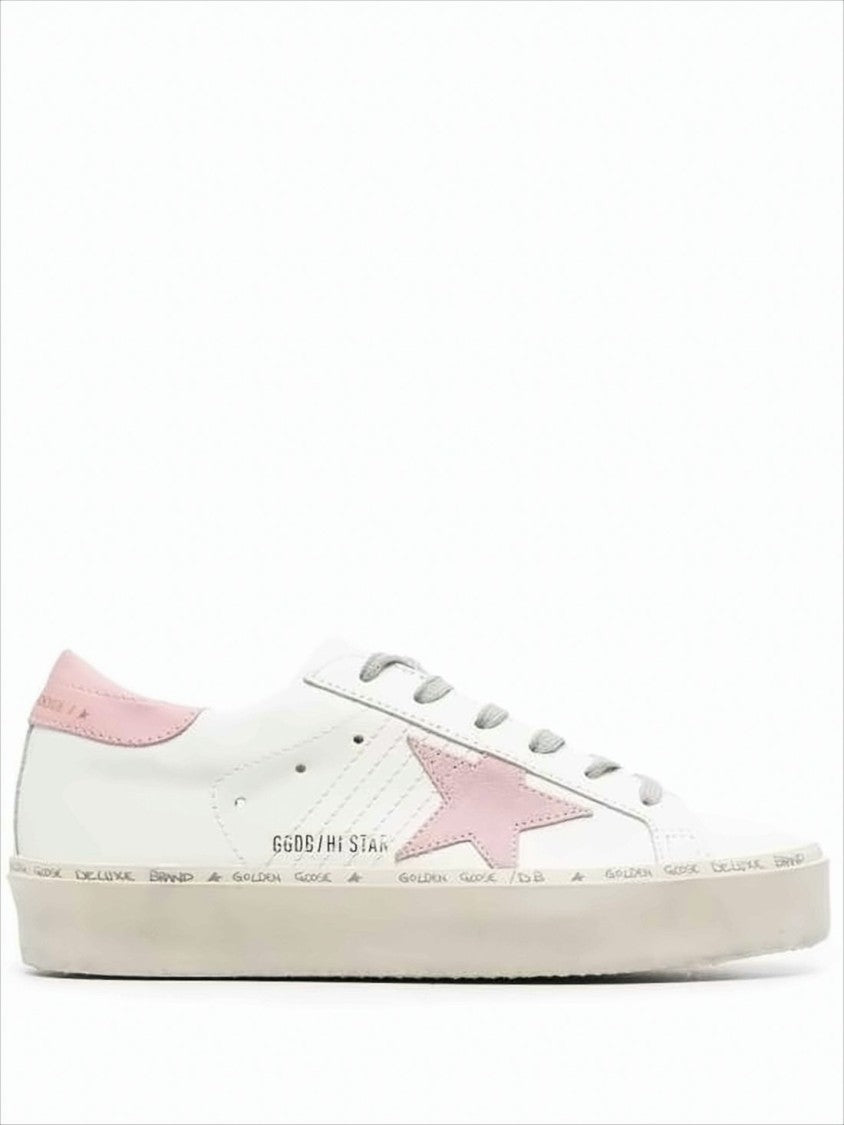 Low-Top Sneakers with Pink Star Detail and Distressed Sole
