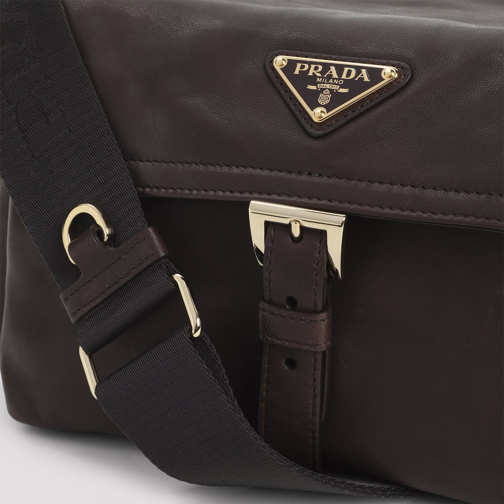 Lamb Leather Handbag with Flap Closure