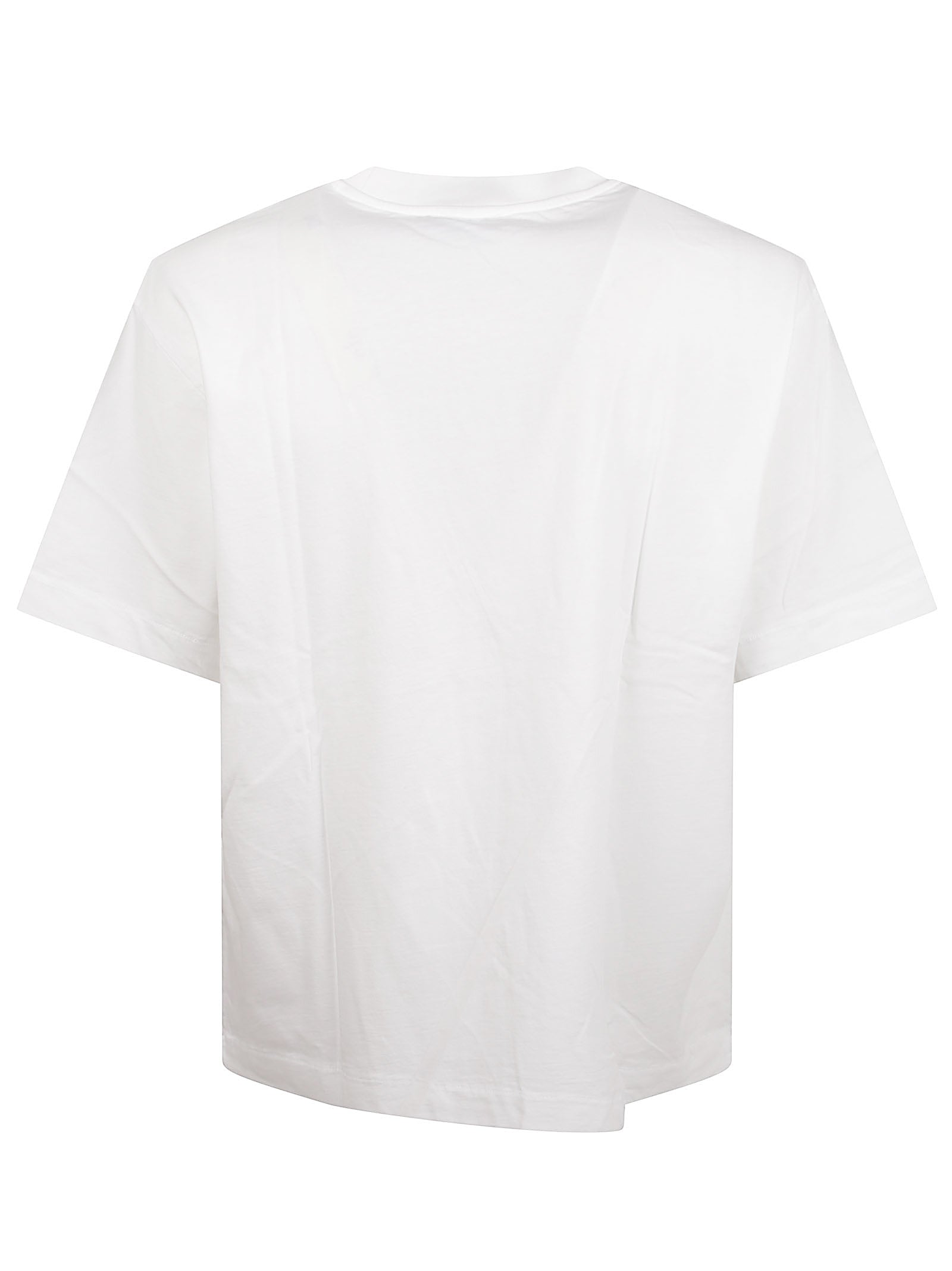 Contrasting Logo Print Off-White T-Shirt