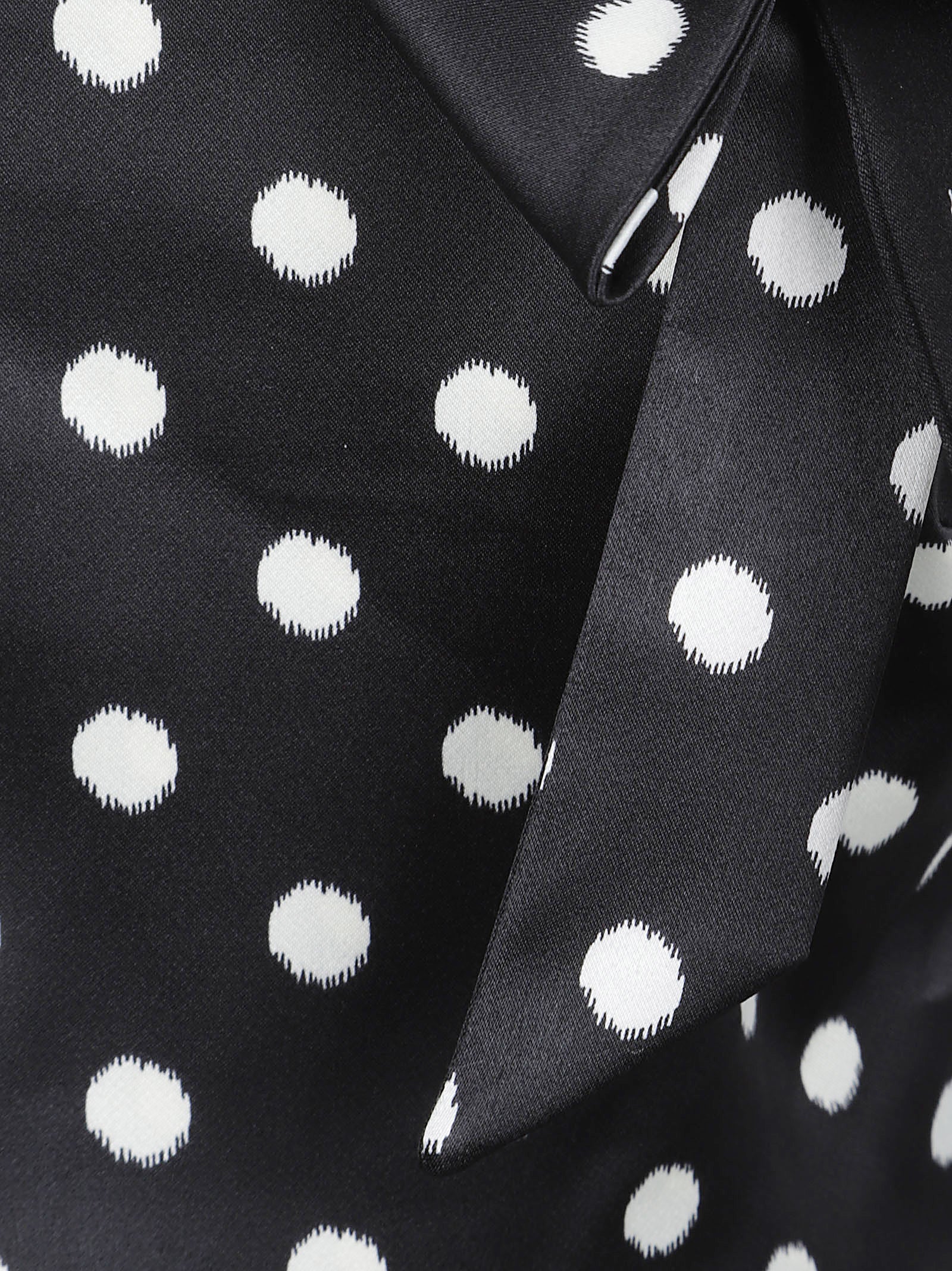 Satin Polka Dot Mini Dress