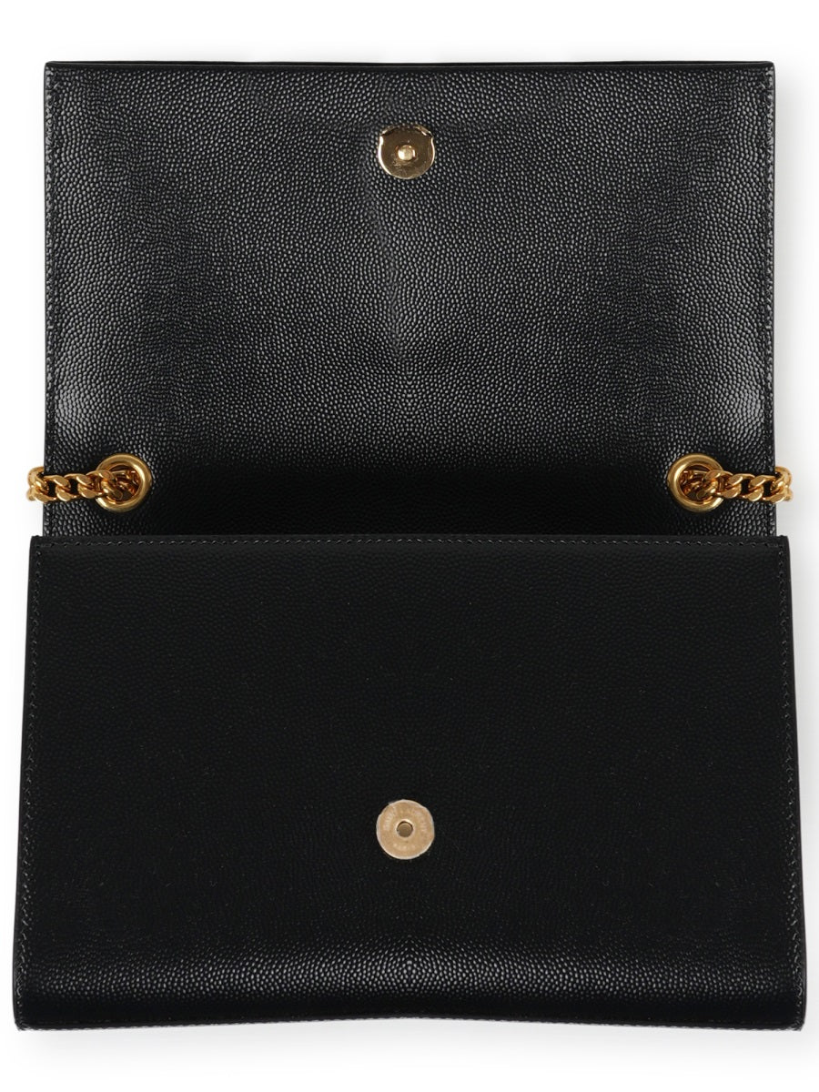 Rectangular Black Leather Shoulder Bag