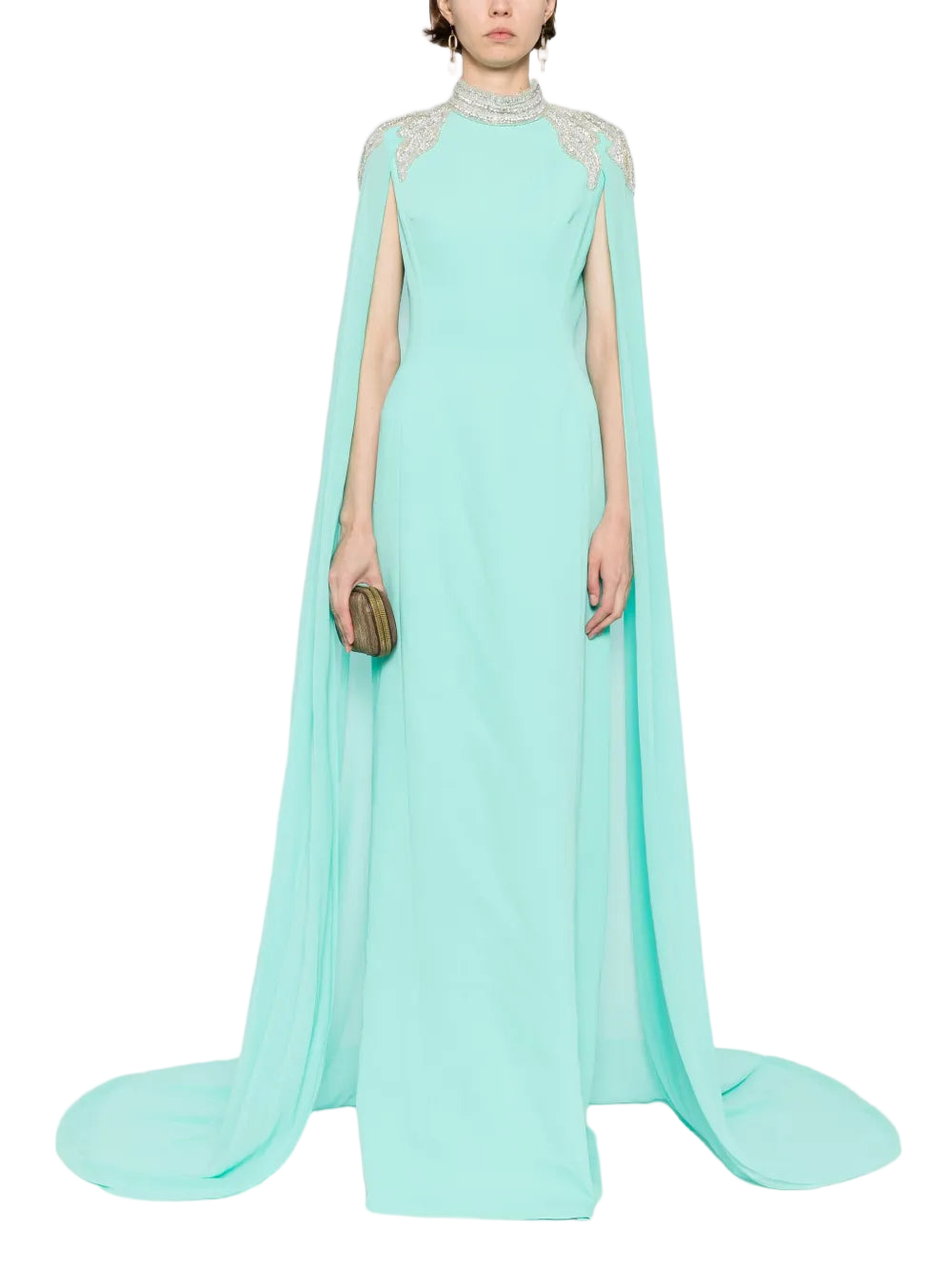 Embellished Crepe Kaftan