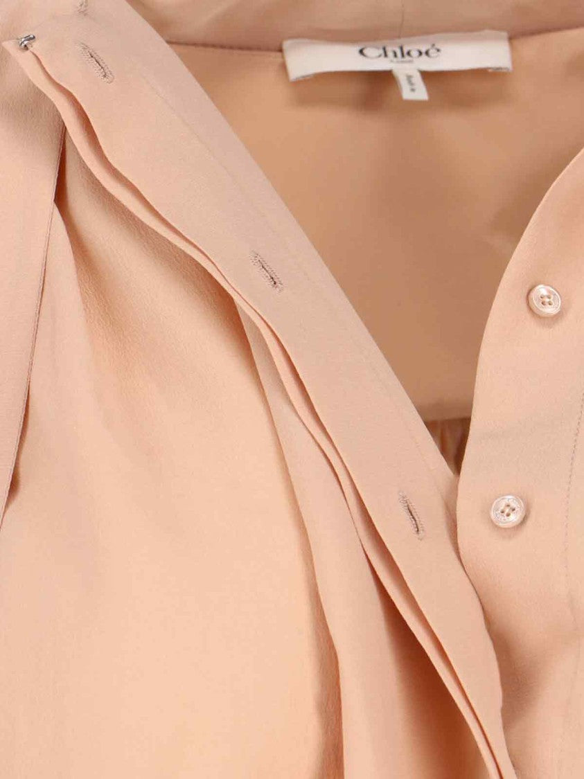 Silk Lavallière Blouse – Beige