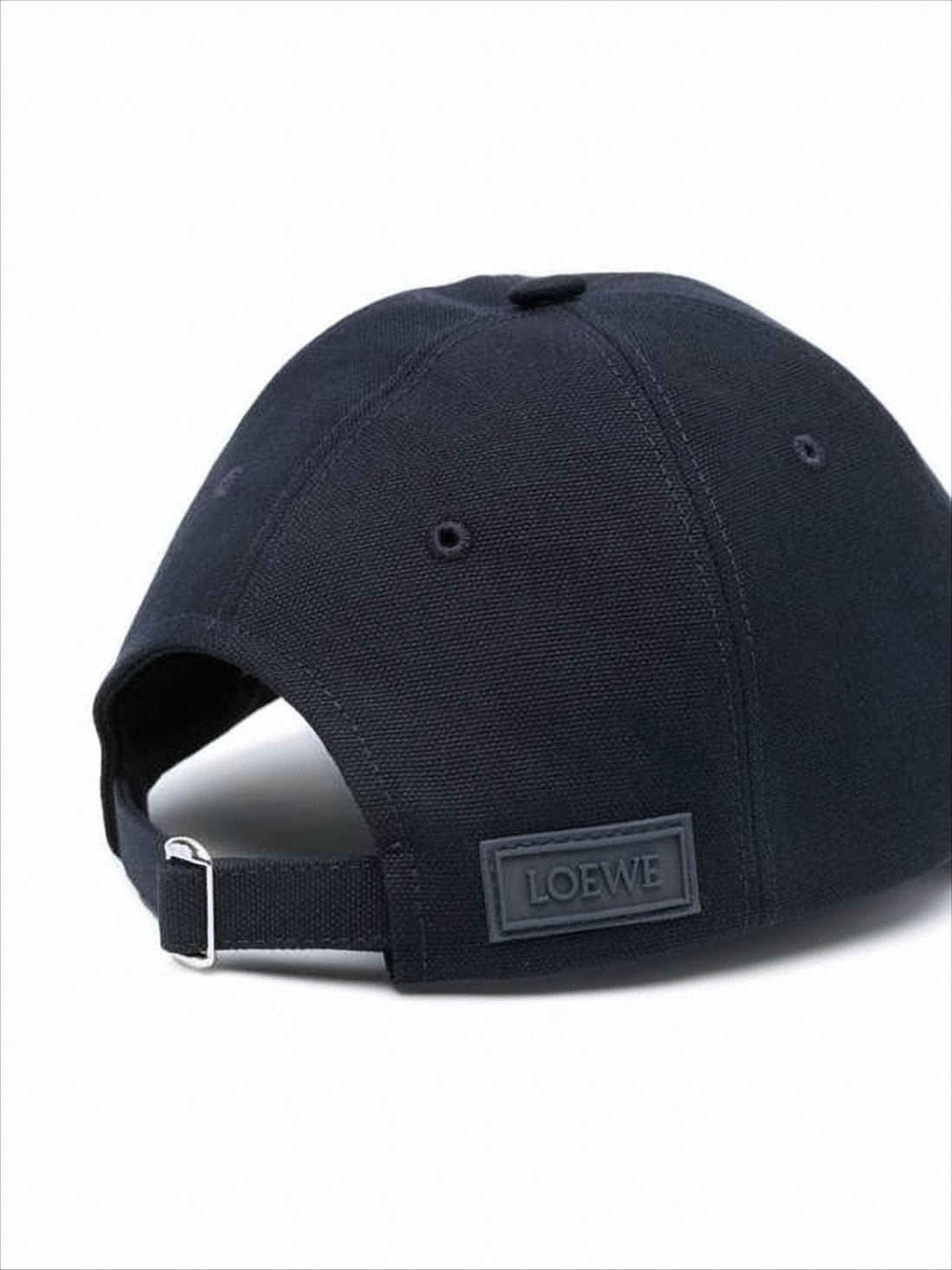 Black Cotton Baseball Cap with Embossed Patch