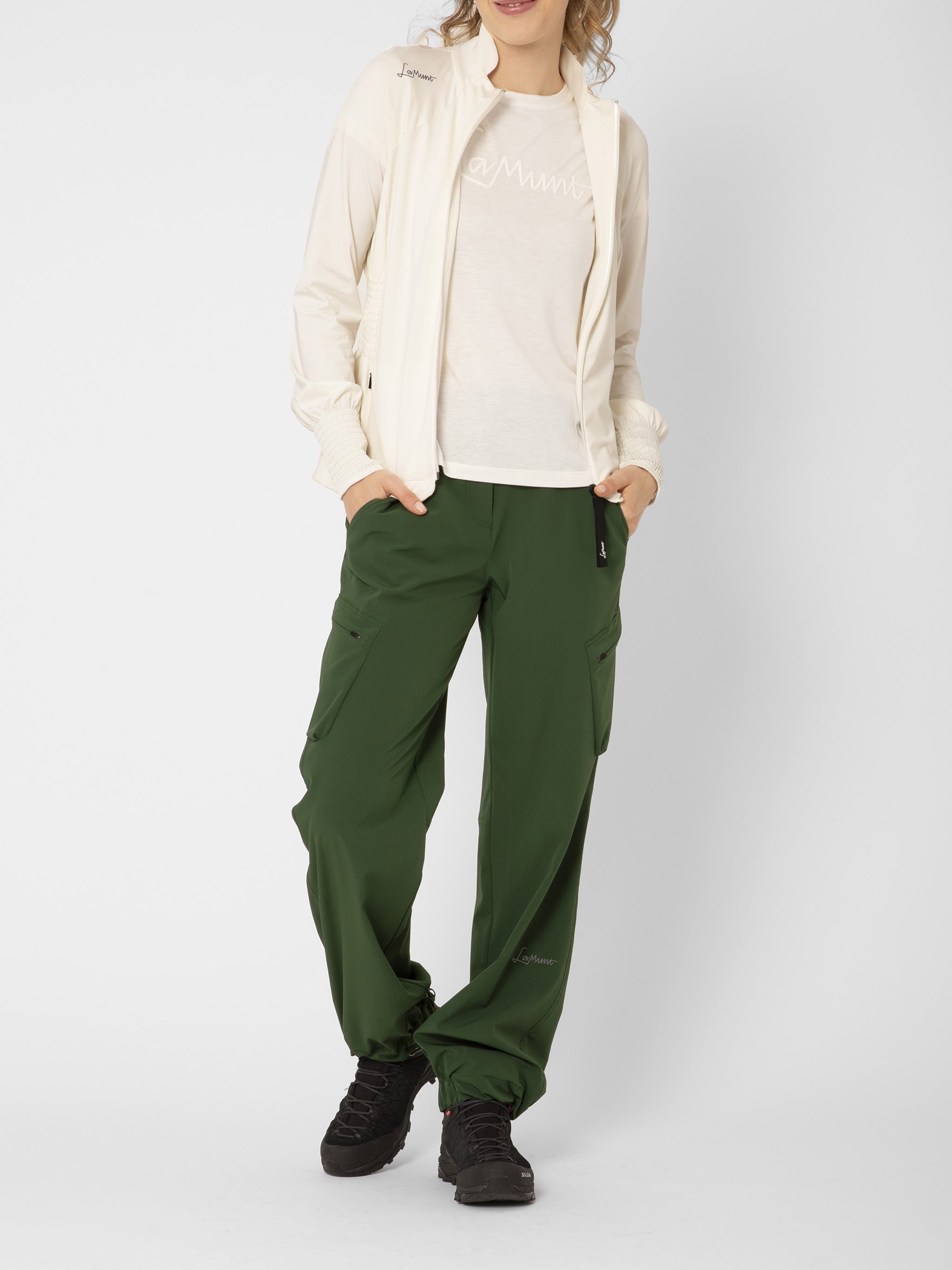 Olive Serena Travel Relaxed Cargo Pants