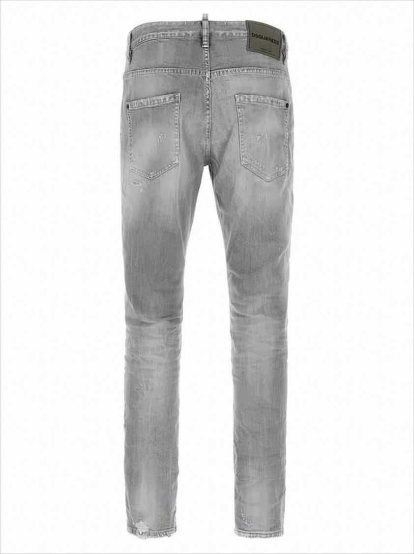 Slim Fit Distressed Denim Pants