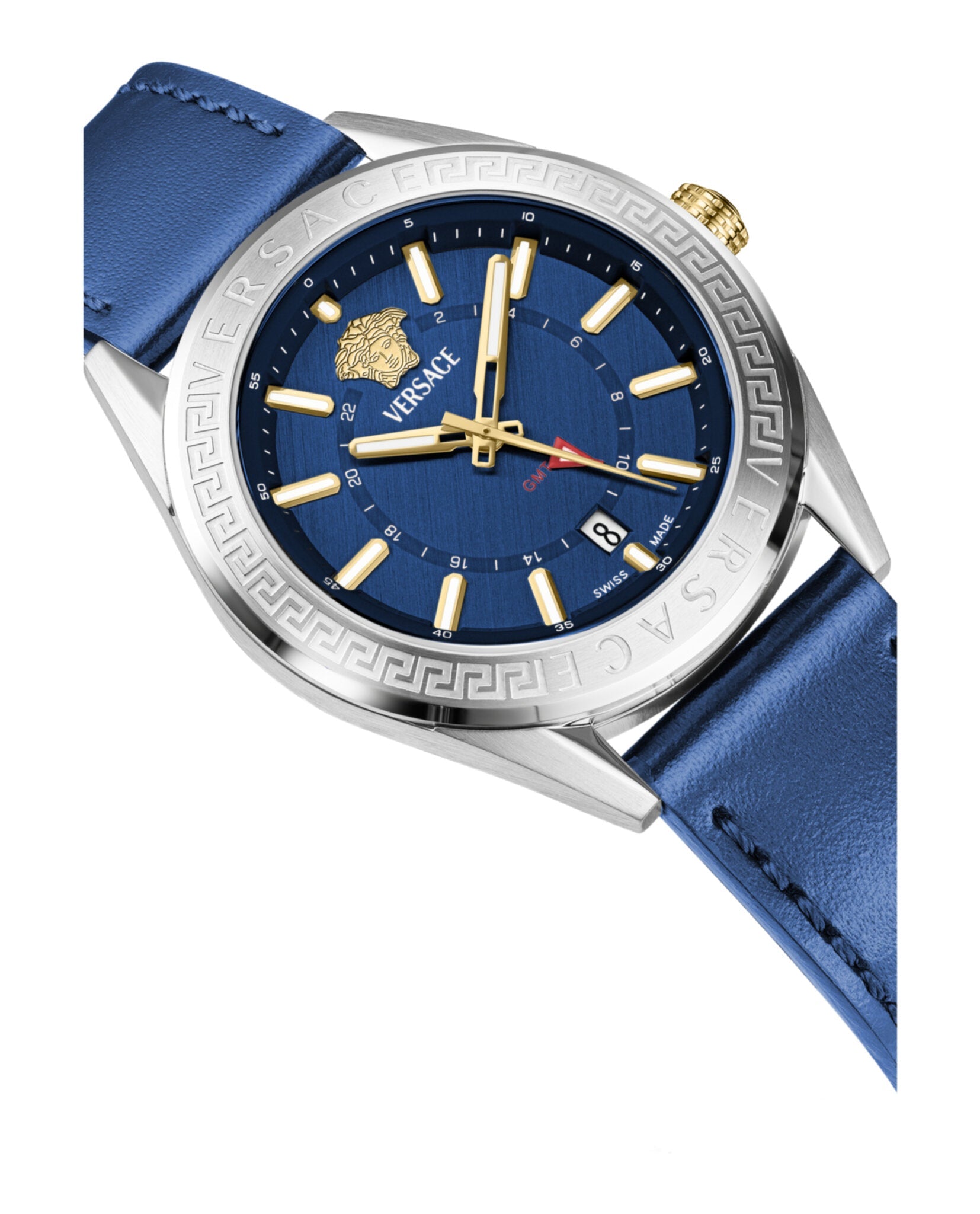 V-Code Gmt Leather Watch