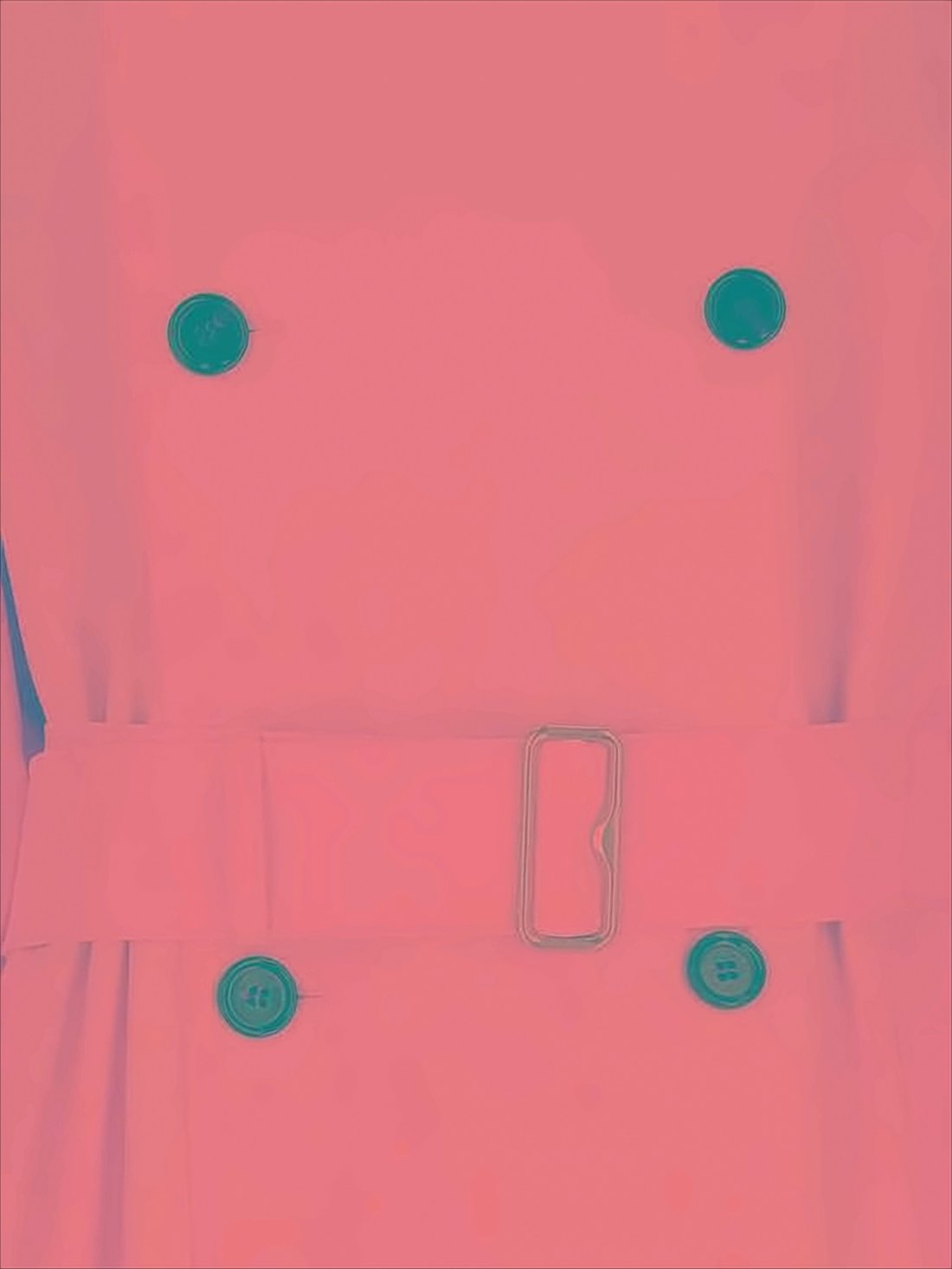 Double-Breasted Cotton Trench Coat with Belted Waist