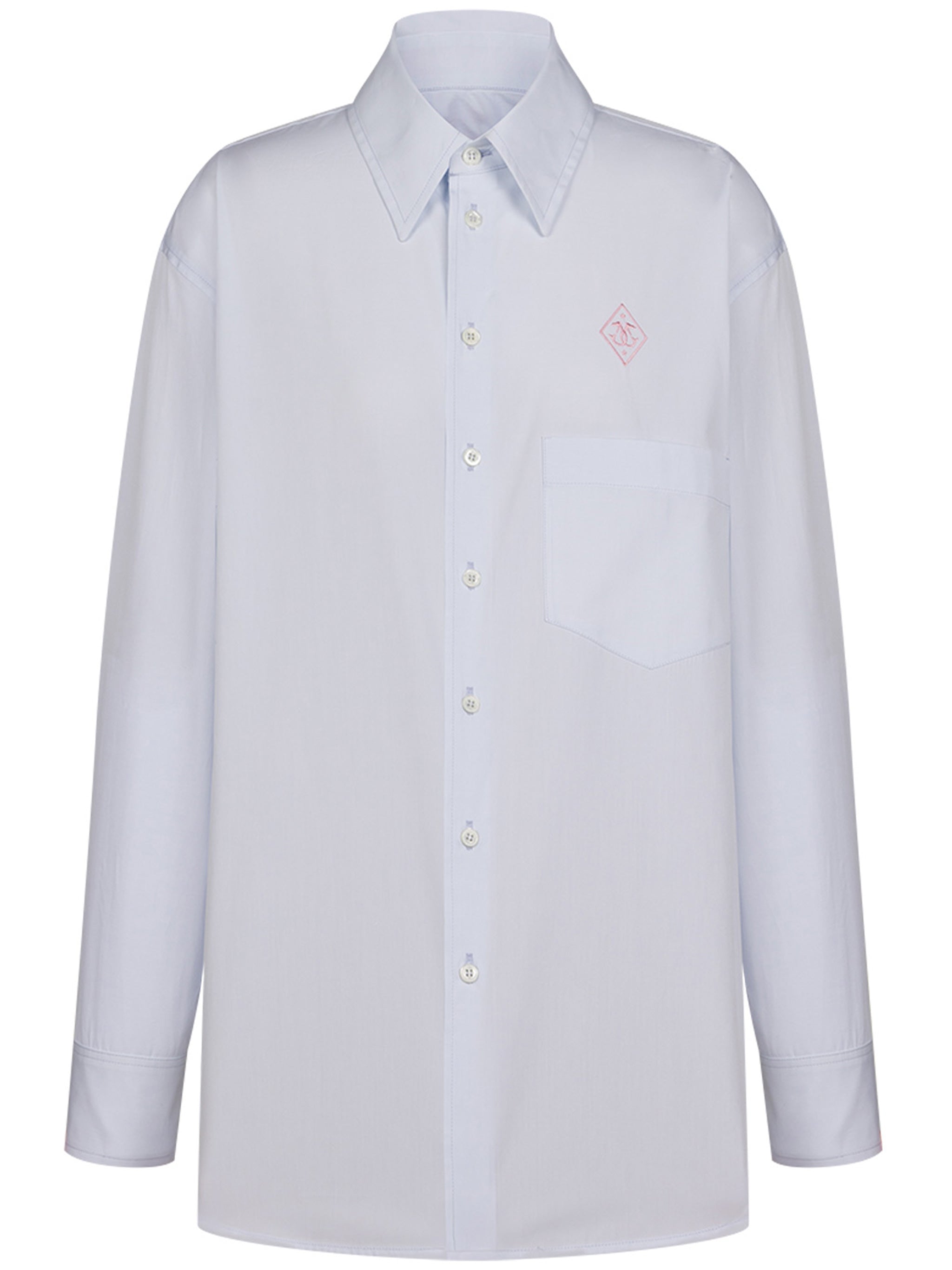 White Kim Button-Up Cotton Shirt