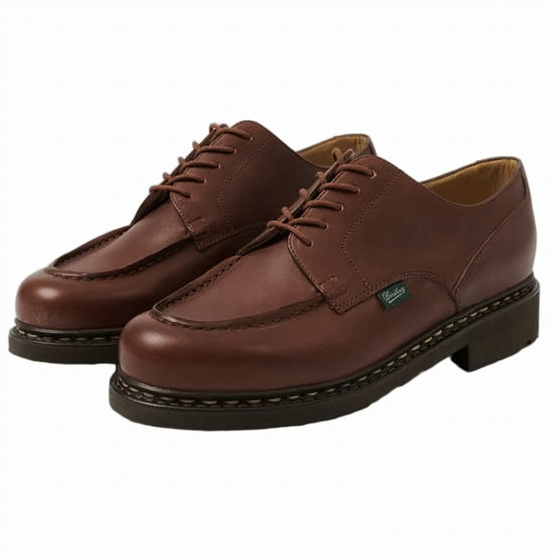 Derby-Style Brown Suede Lace-Up Shoes