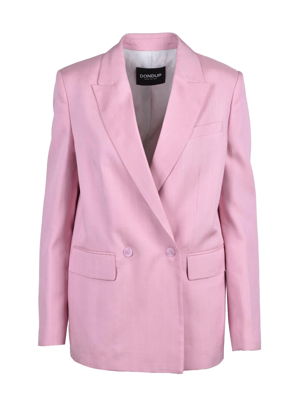 Pink Double-Breasted Viscose Jacket