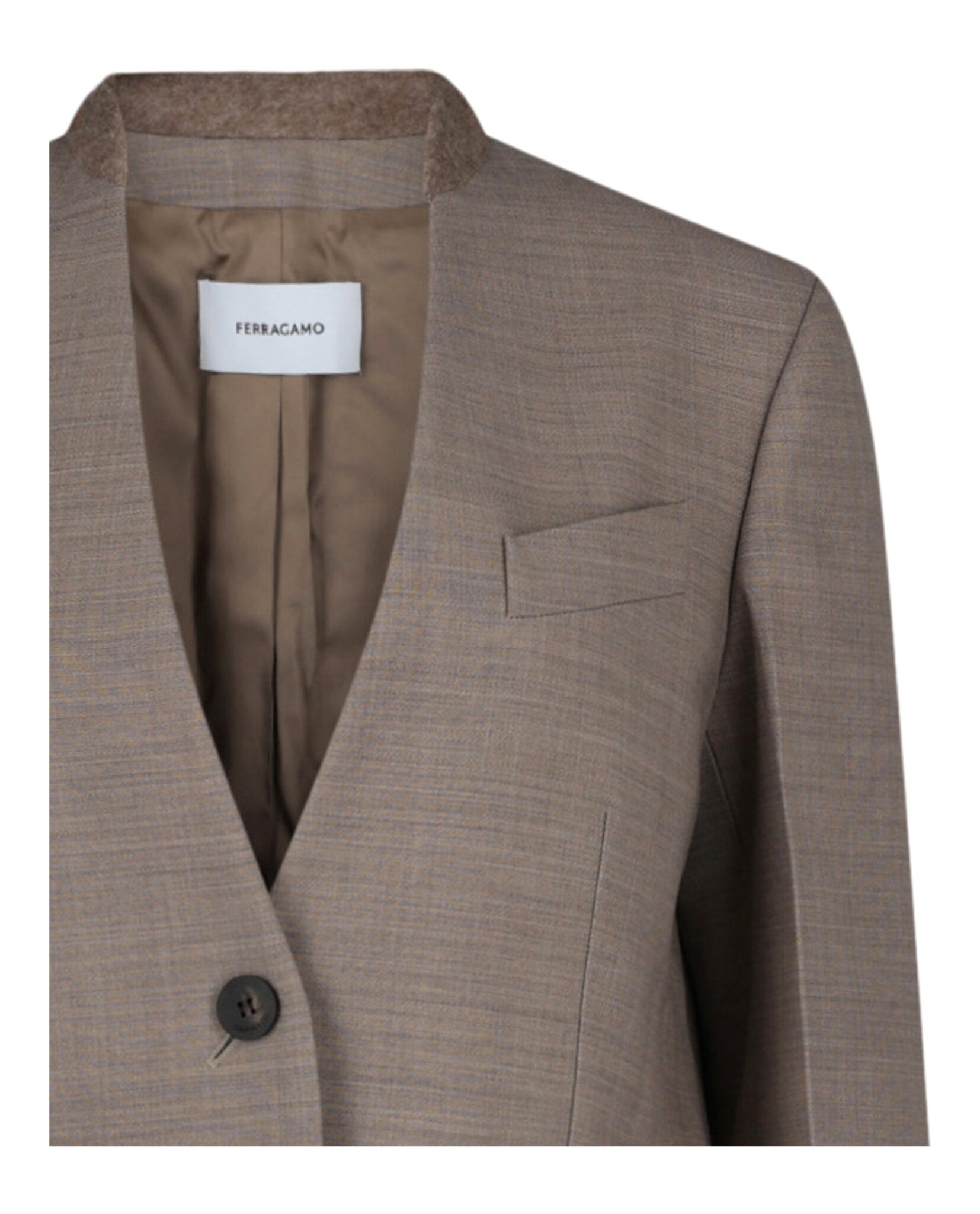 Single-Breasted Wool Blazer