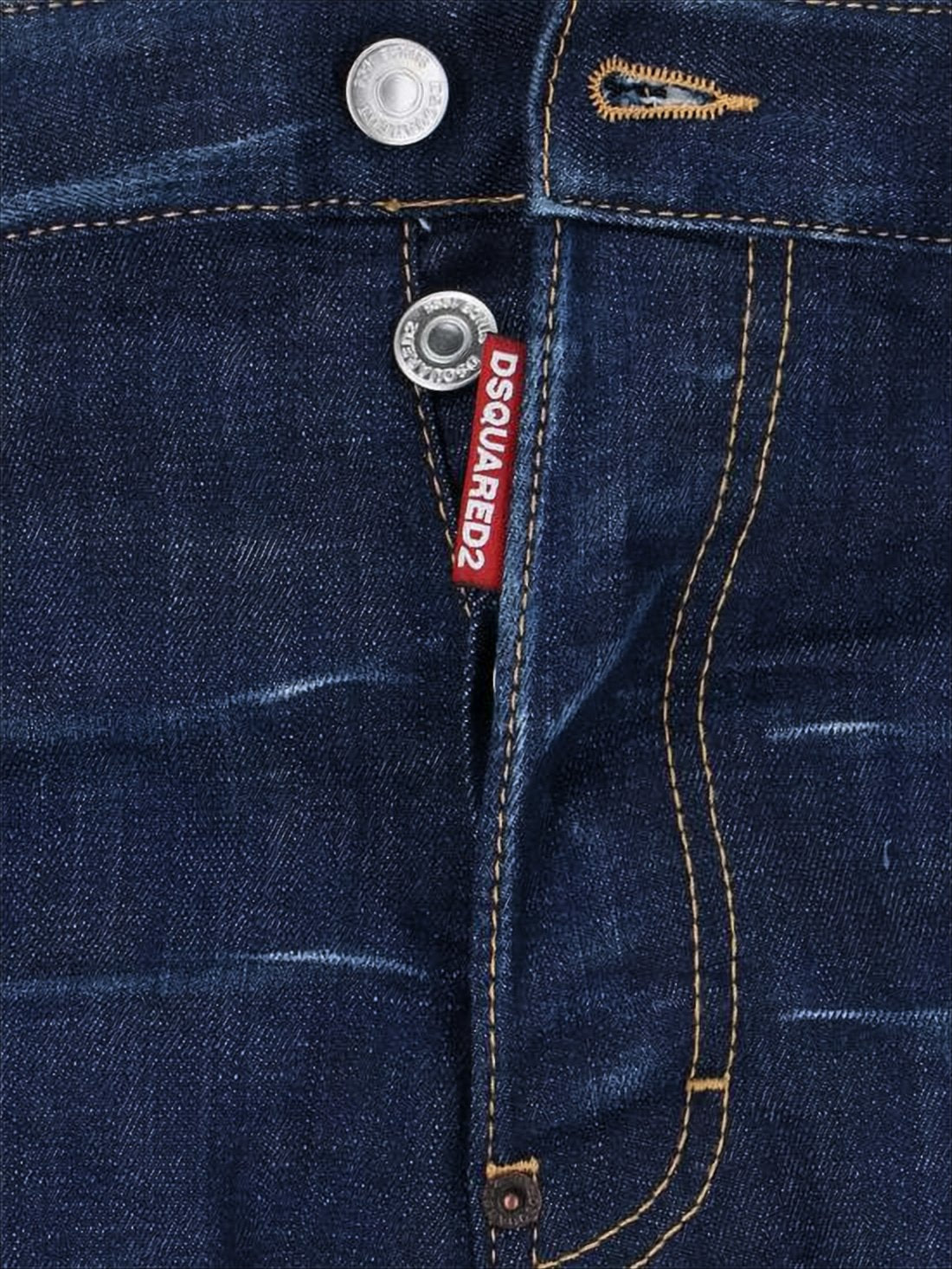 Slim-Fit Denim Pants with Five-Pocket Design